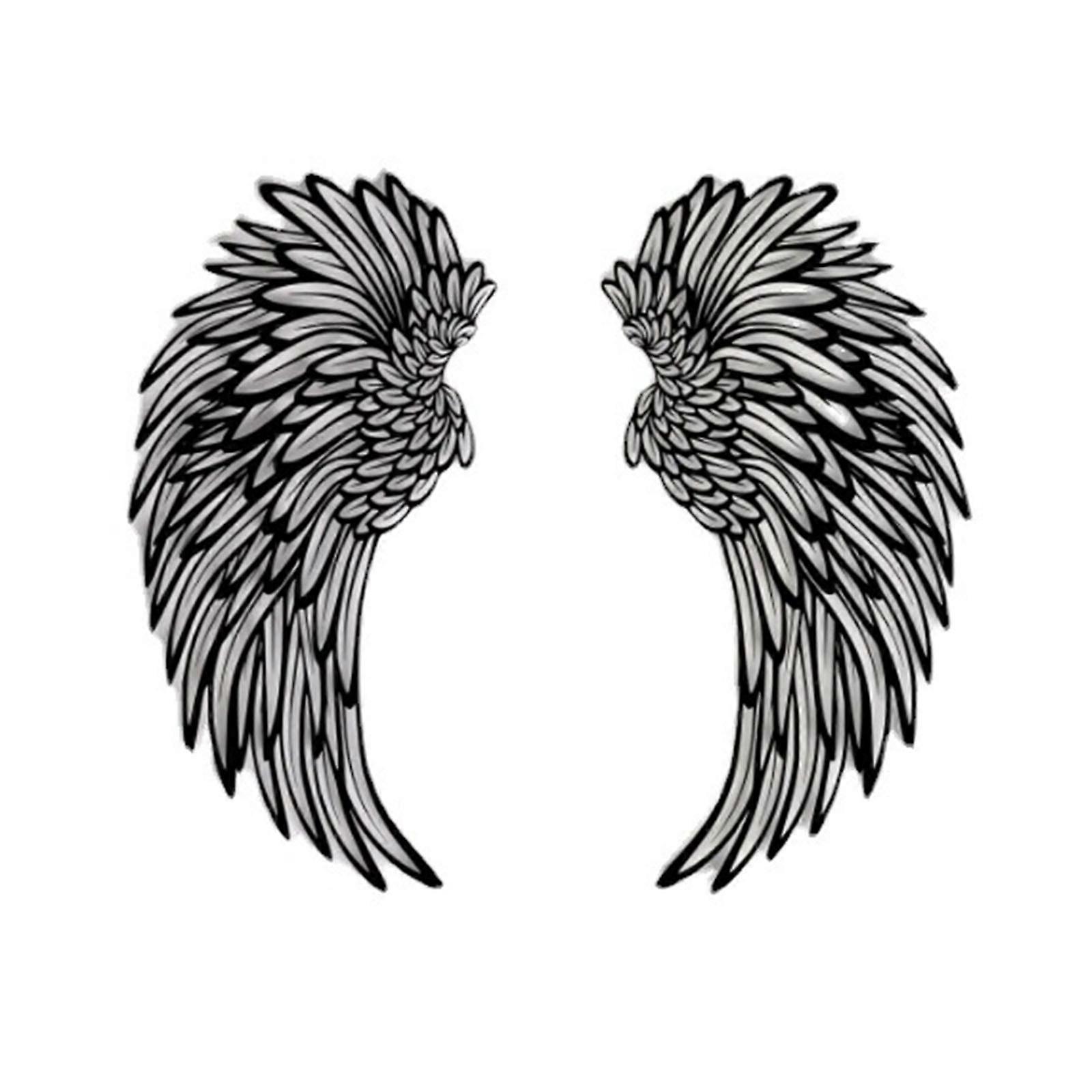 1Pair Angel Wings with Led Light Iron Sculpture Ornament Crafts Supplies for Wedding Birthday New Year Festival 45cm