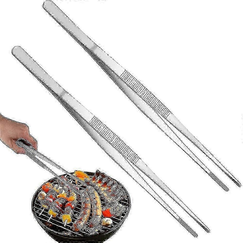 Pinças de Aço Inoxidável Extra Longas Finas de 12 polegadas 2 Pcs, Happy Hehe Ma
