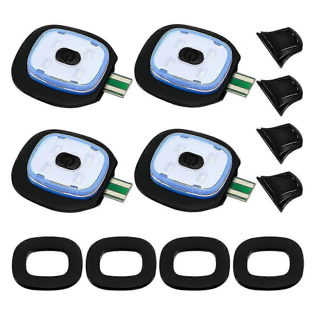 Paquet de 4 bonnets en tricot LED rechargeables par USB avec 3 modes d’éclairage pour les activités de plein air