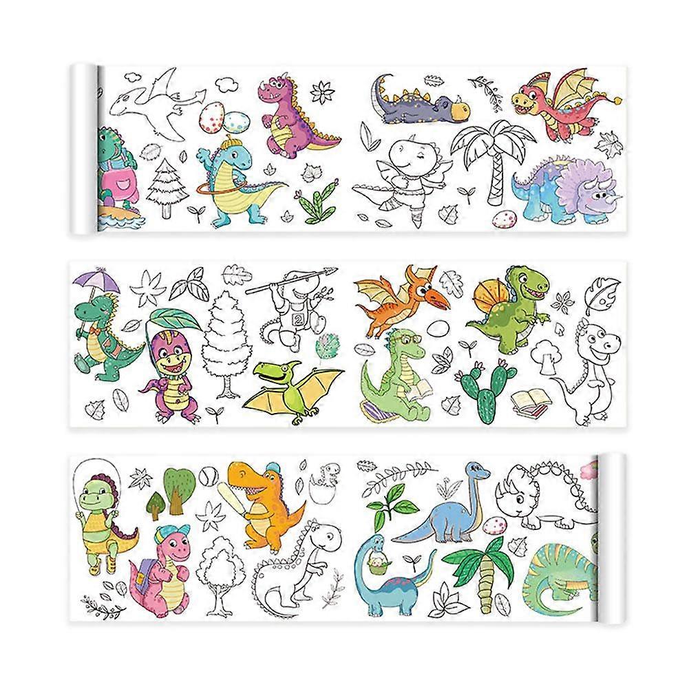 Children DIY Graffiti Scroll Color Filling Paper Painting B4 Mountable Wall