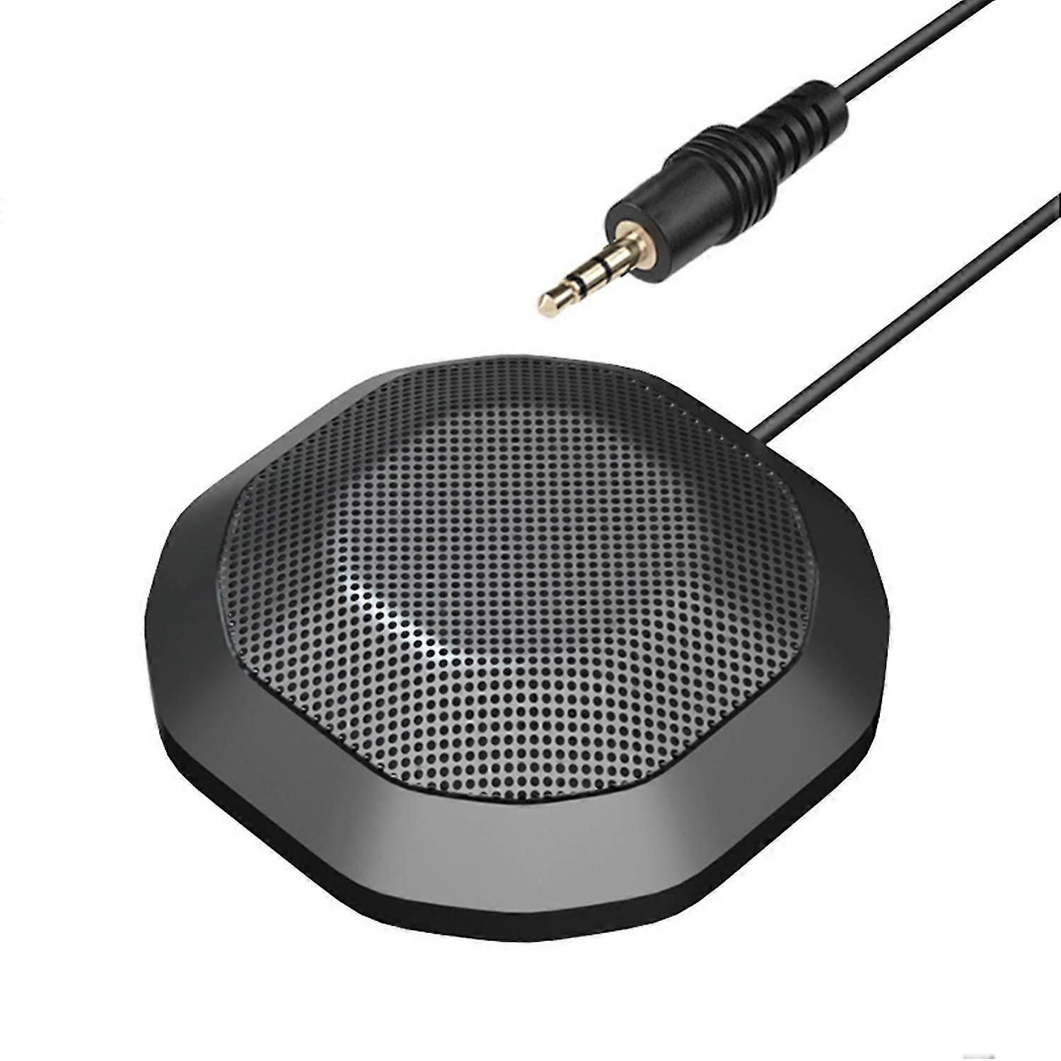 Portable USB Conference Microphone 360 Omnidirectional Condenser Computer PC Mic with Touch Mute Pl