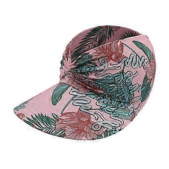 Wide Border Sunscreen Hat Leopard Print Foldable Hat Beach Vacation Hat for Outdoor Sports Beach Multicolor