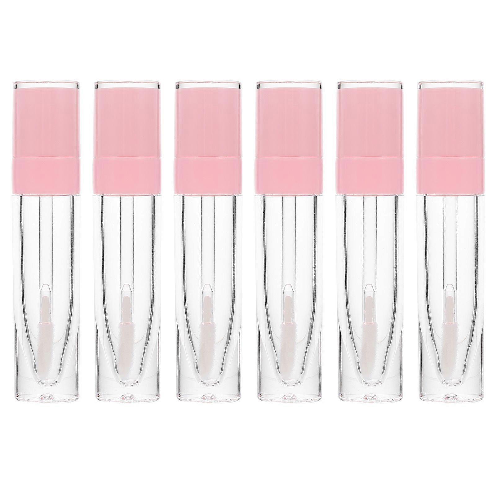 6Pcs Clear Empty Lipstick Lip Balm Containers Lip Gloss Packaging Tubes