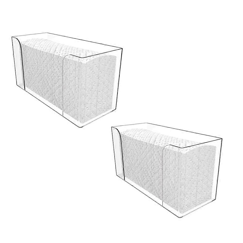 Pack of 2 Paper Towel Dispenser, Acrylic Tissue Box, Paper Towels, Tissue Box Worktop Paper Towel, Paper Dispenser Paper Towel Holder, Paper Towel Box