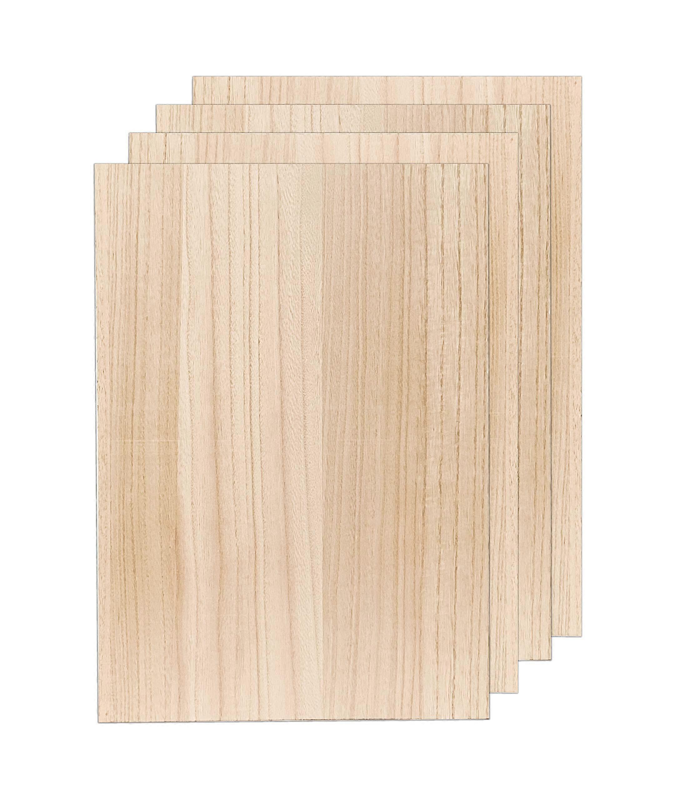 4 件装 MDF 木板 12'x17'1/4 英寸厚木板,双面贴面 MDF 板,用于自制 DIY 工艺品