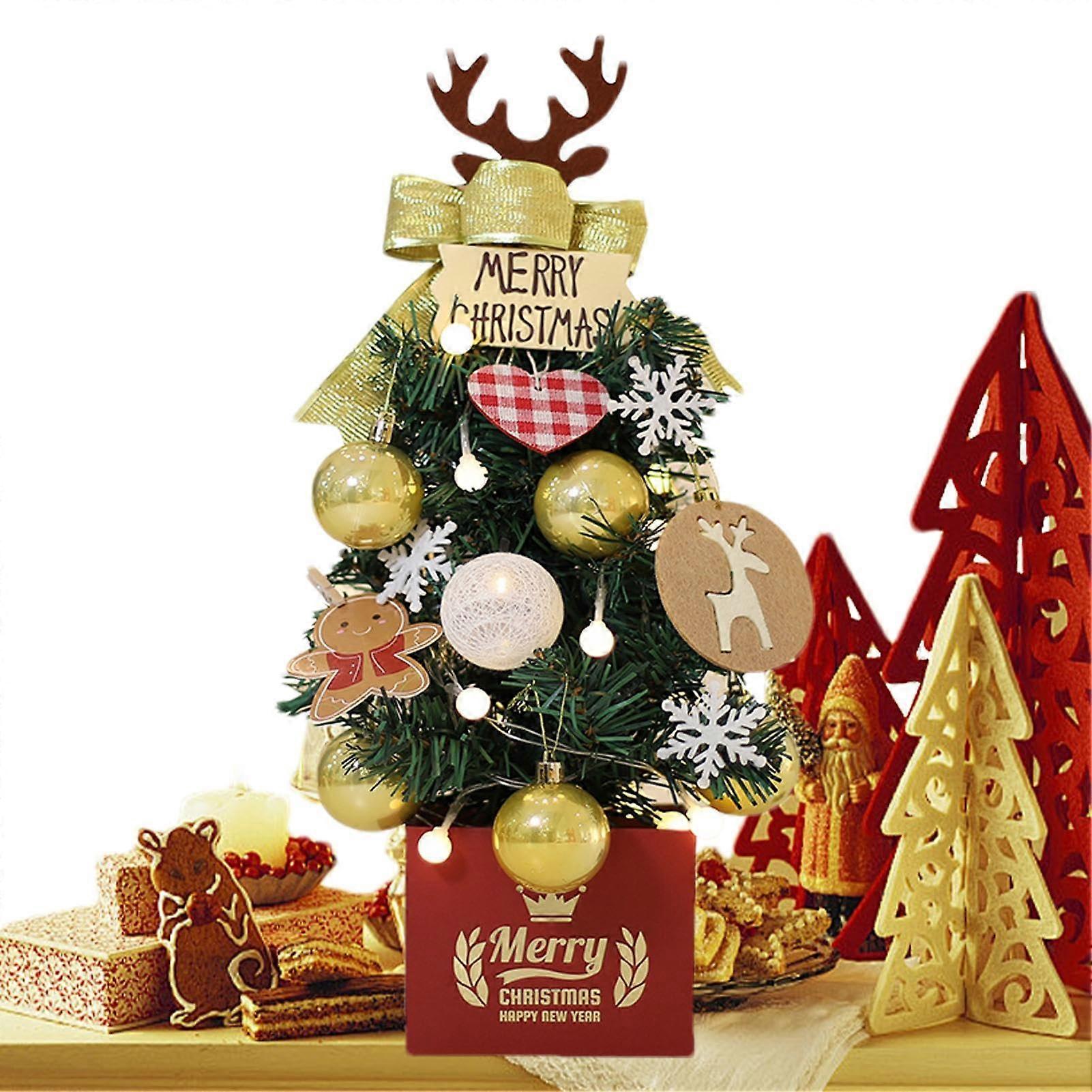 Christmas tree for table  cute desktop Christmas tree, set for making artificial tree ornaments