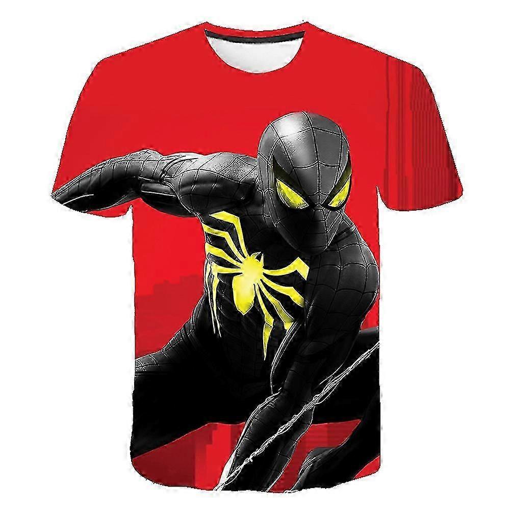 Spider-man Short Sleeve T-shirt Kids Boy 3d Spiderman Printed Tee Shirt Summer Casual Tops