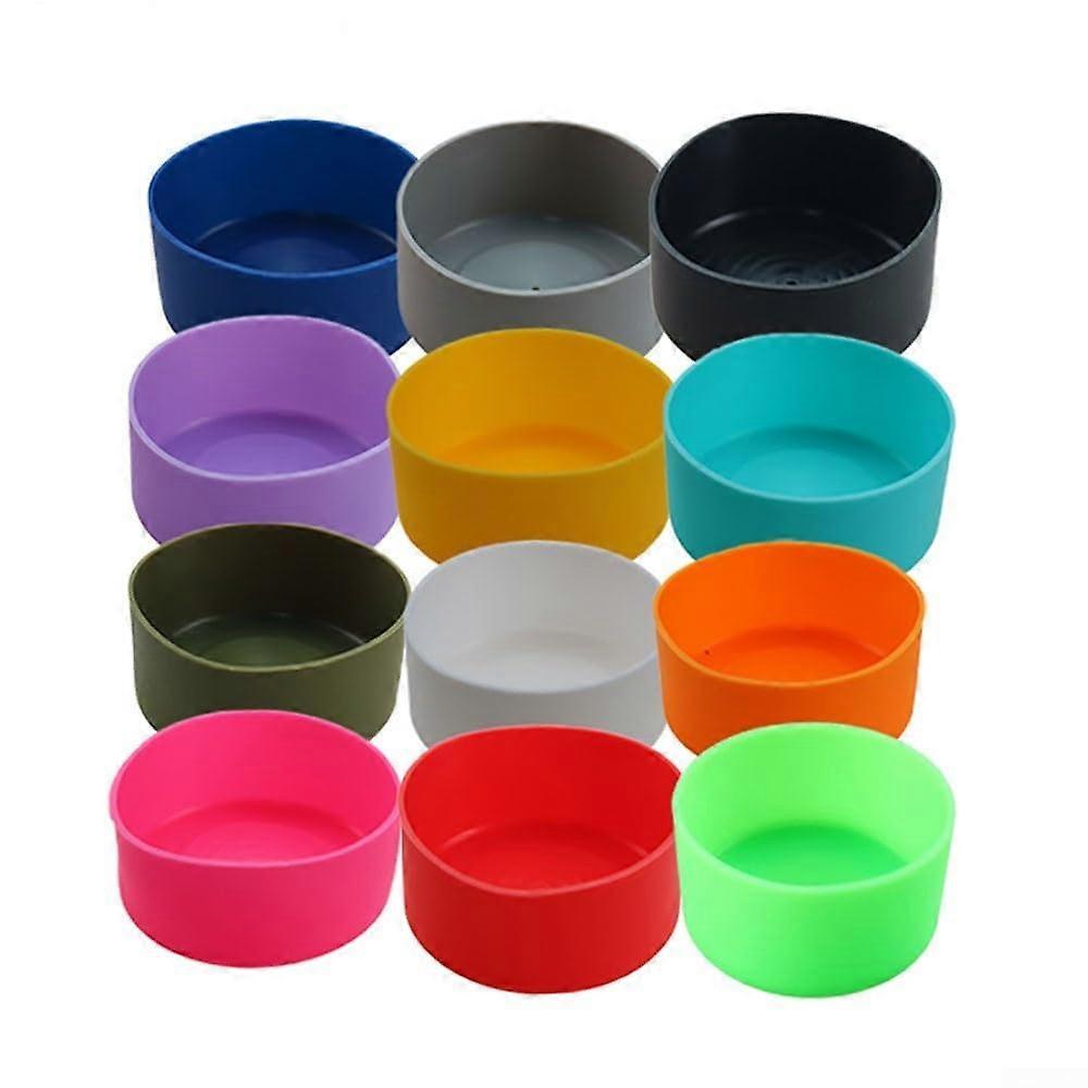 Silicone cup cover for 12 bottles with a capacity of 1.2 l, protects the bottom from abrasion (cyan, 9 cm)