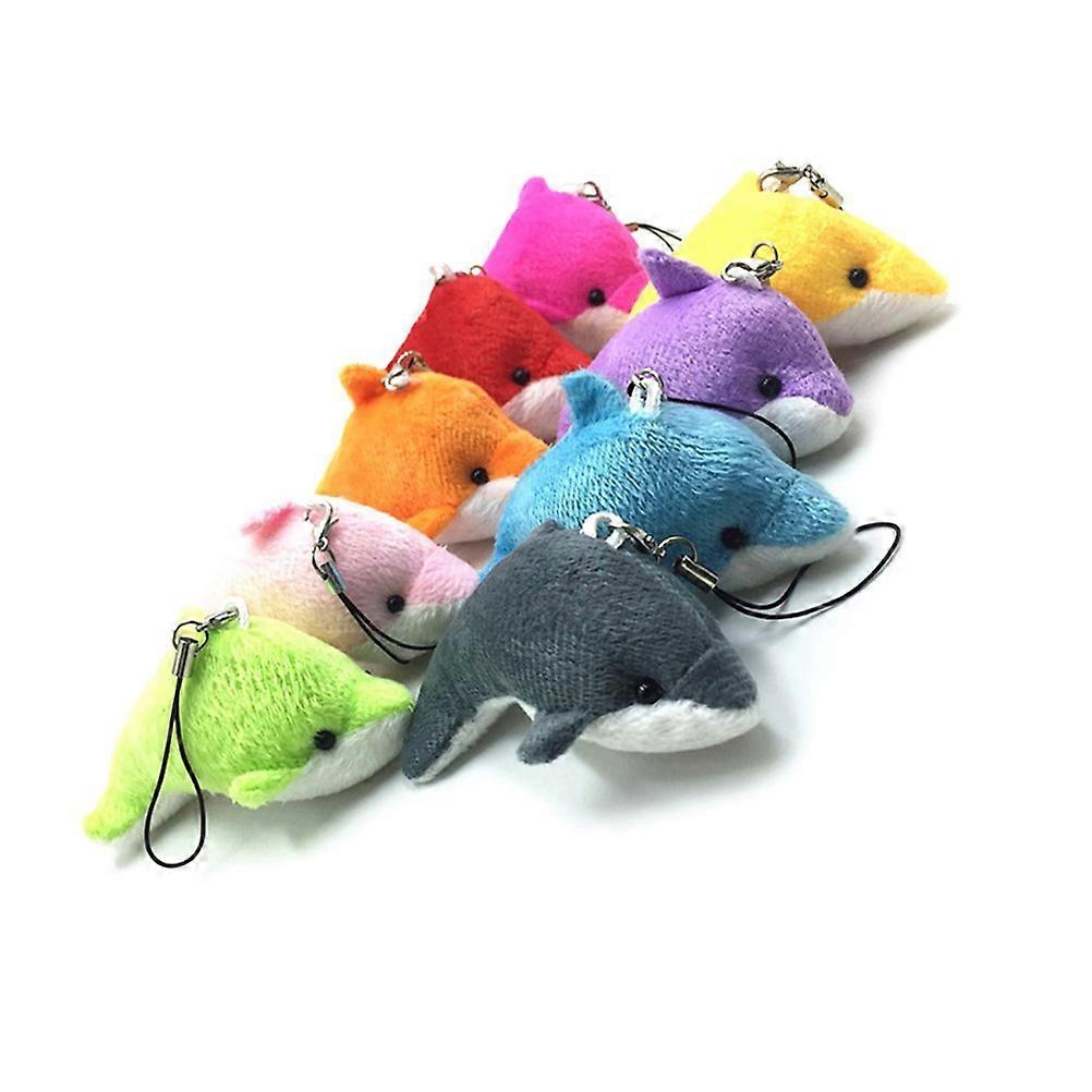 Dolphin Charm Plush Toy for Smartphone Accessory 3Pcs
