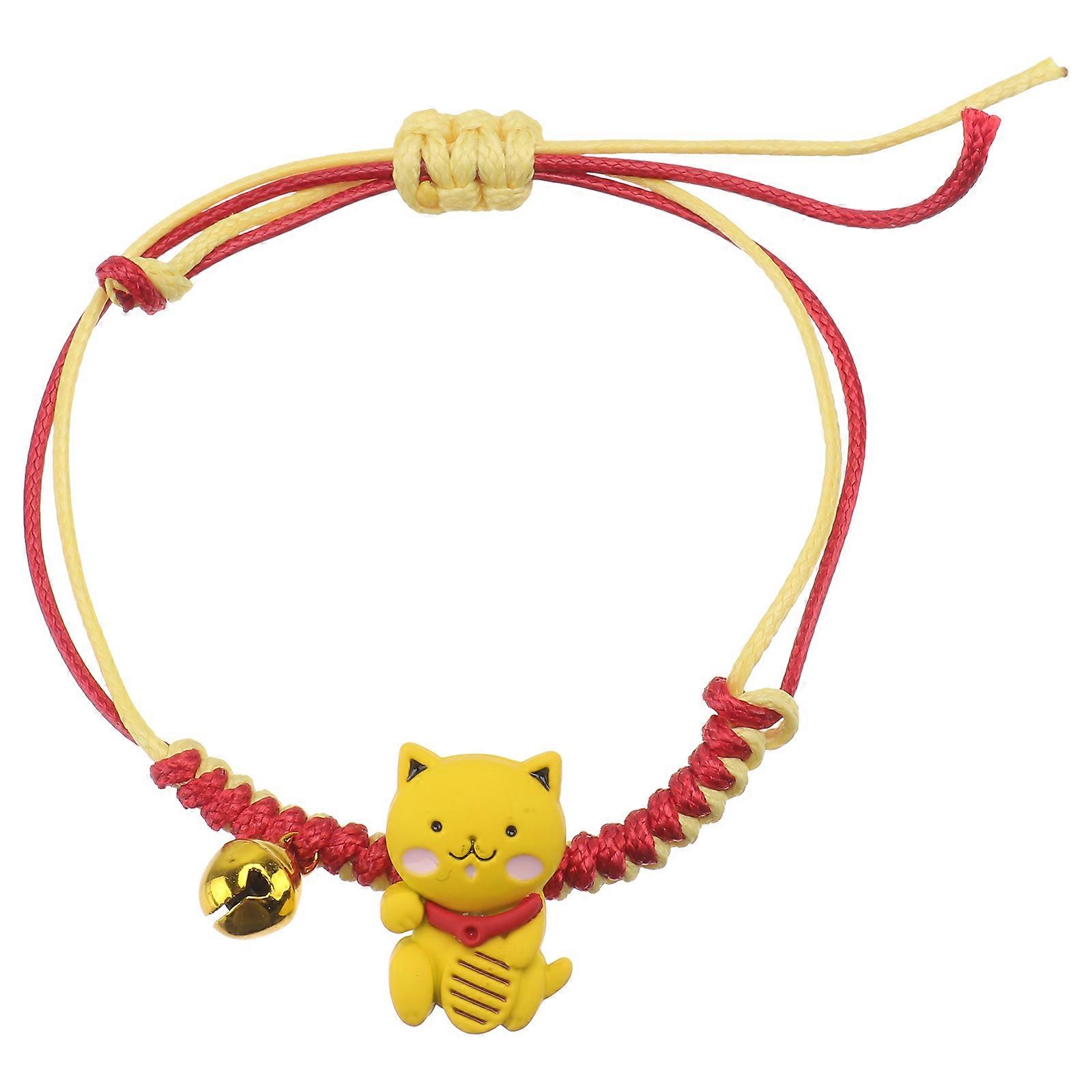 Cat Themed Jewelry For Women Adorable Bracelet Comfortable For Long-Term Wear In Yellow Size 20x2.5cm Durable 1Pc