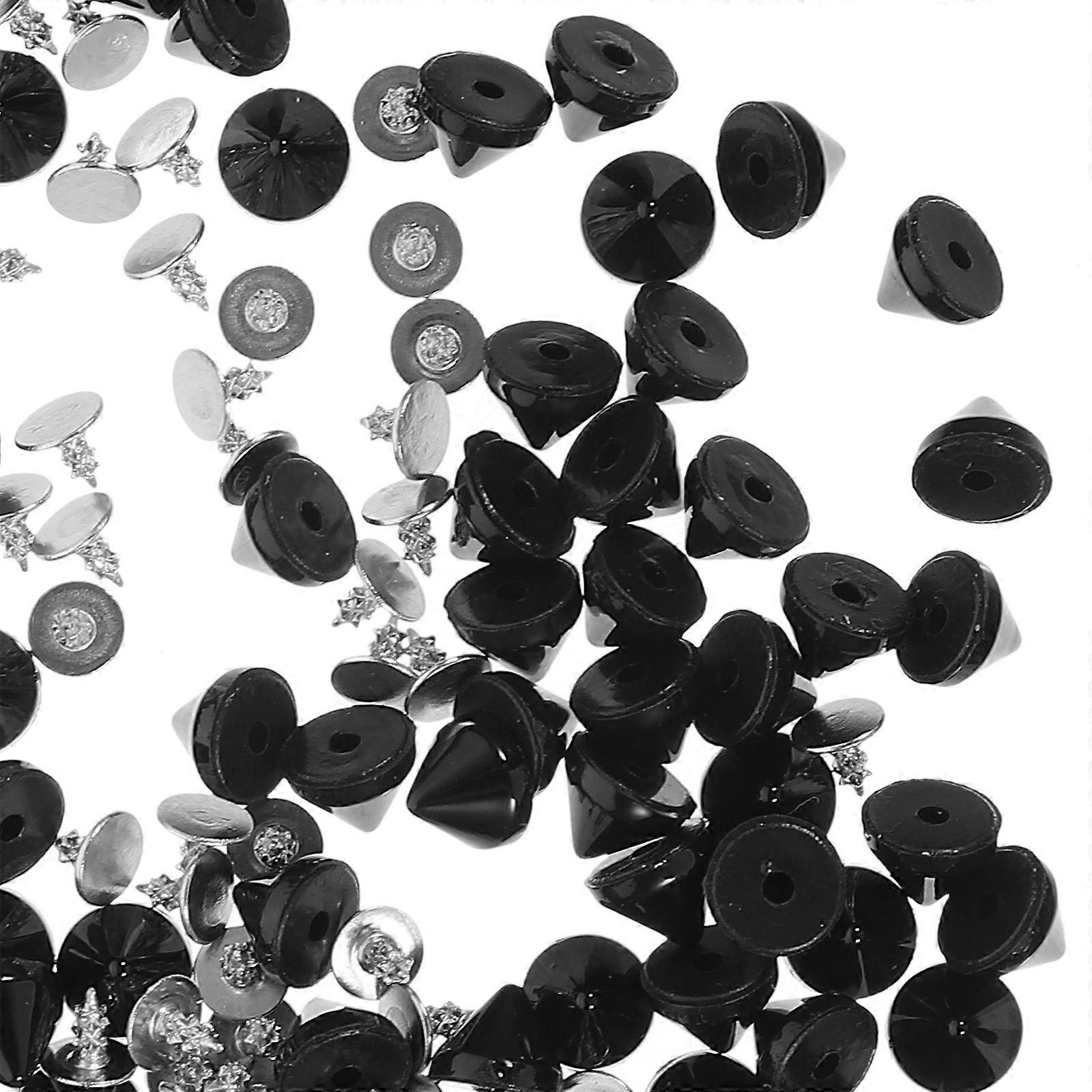 Crafting Rivet Studs Plastic Spikes For Leather Crafts And Shoes Festive Atmosphere Rust-Proof Technology 0.7X0.6cm 100Set