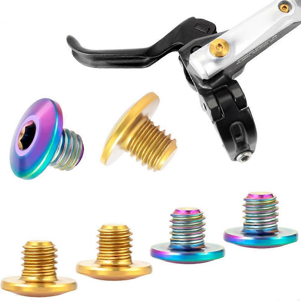 Mountain Bike T25 Disk Brake Screws Set 12pcs Ti-Alloy Bike Brake Rotor Fixing Screw Kit M5x10mm Screws Bicycle Accessory