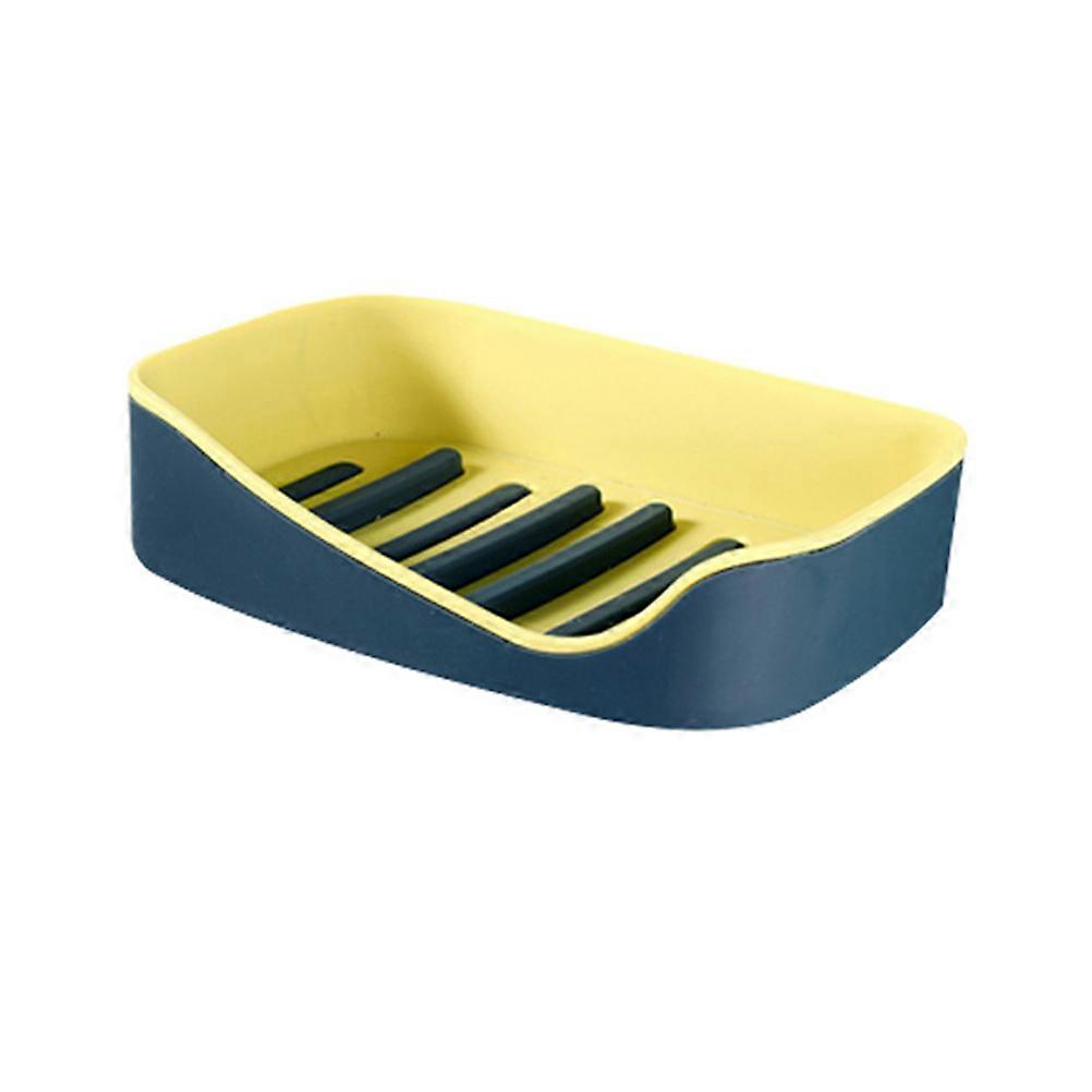 Elegant Soap Holder Wall Mounted Soap Tray Double Layer Soap Box For Bathroom Toilet PP Material 13x10cm 1Set