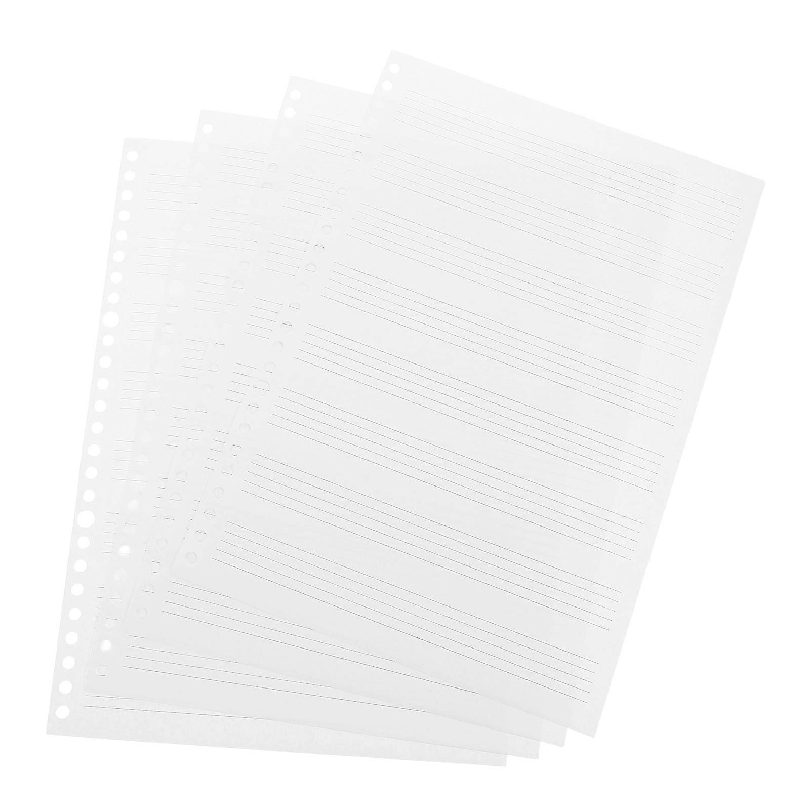 Blank Manuscript Notebook Loose- Sheet Musicians Piano Practice Lined Music Paper 2 Books