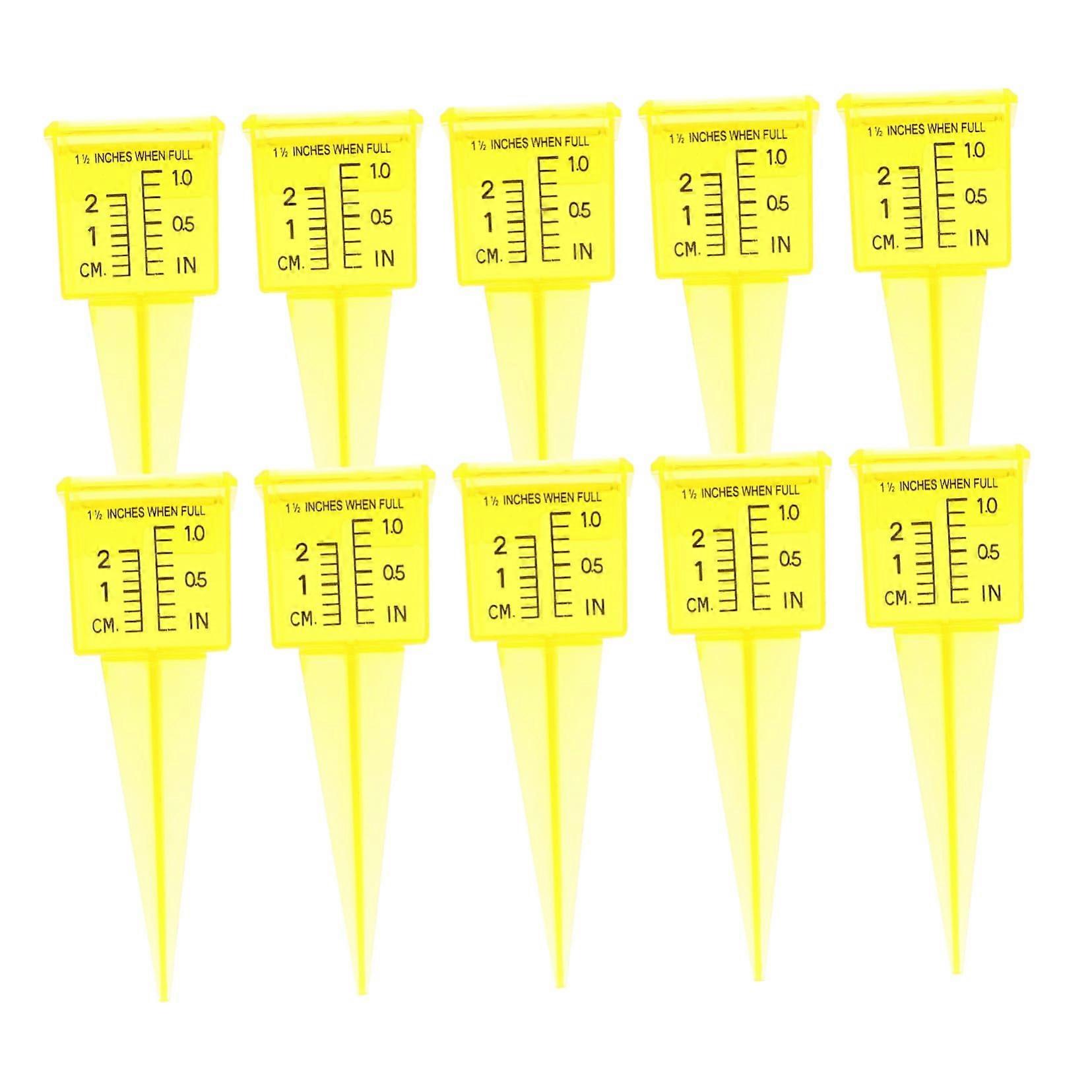 Outdoor Yellow Plastic Rain Gauge