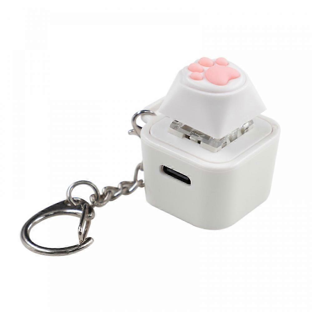 (cat claws)Rechargeable RGB Light Effect Switches Tester Mechanical Keyboards Keycap Axles Test Pendant Fun and Functional