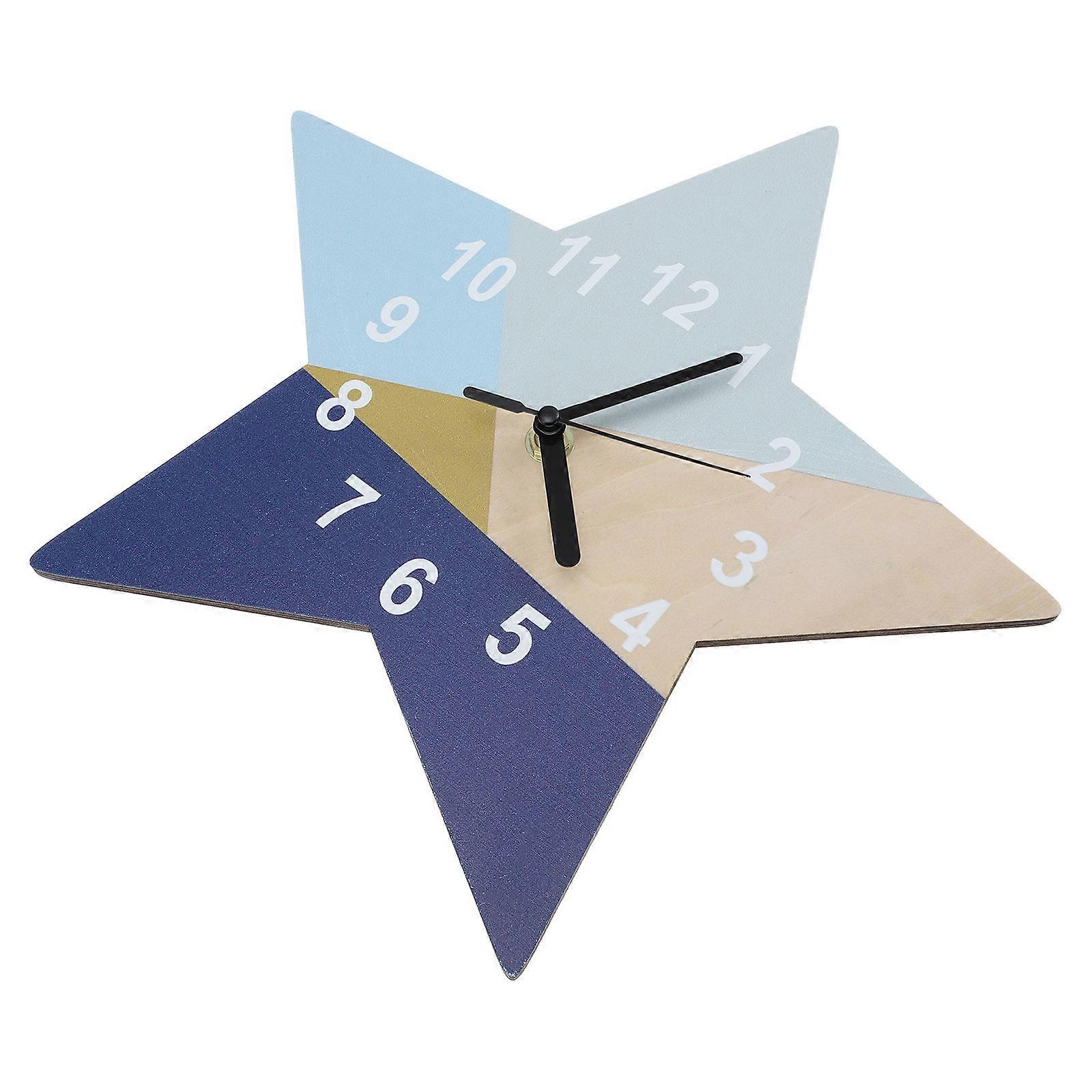 Modern Wall Clock Kids Room Decor Time Teaching 30x30cm 1Set