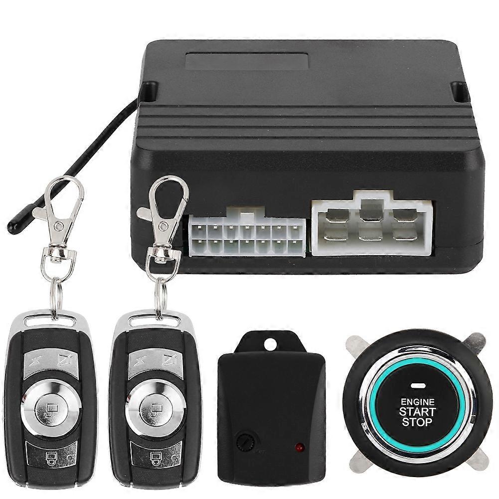 One Button Engine Start Car Vibration Alarm System Ignition Push&Remote Control 12 V (Number 2)