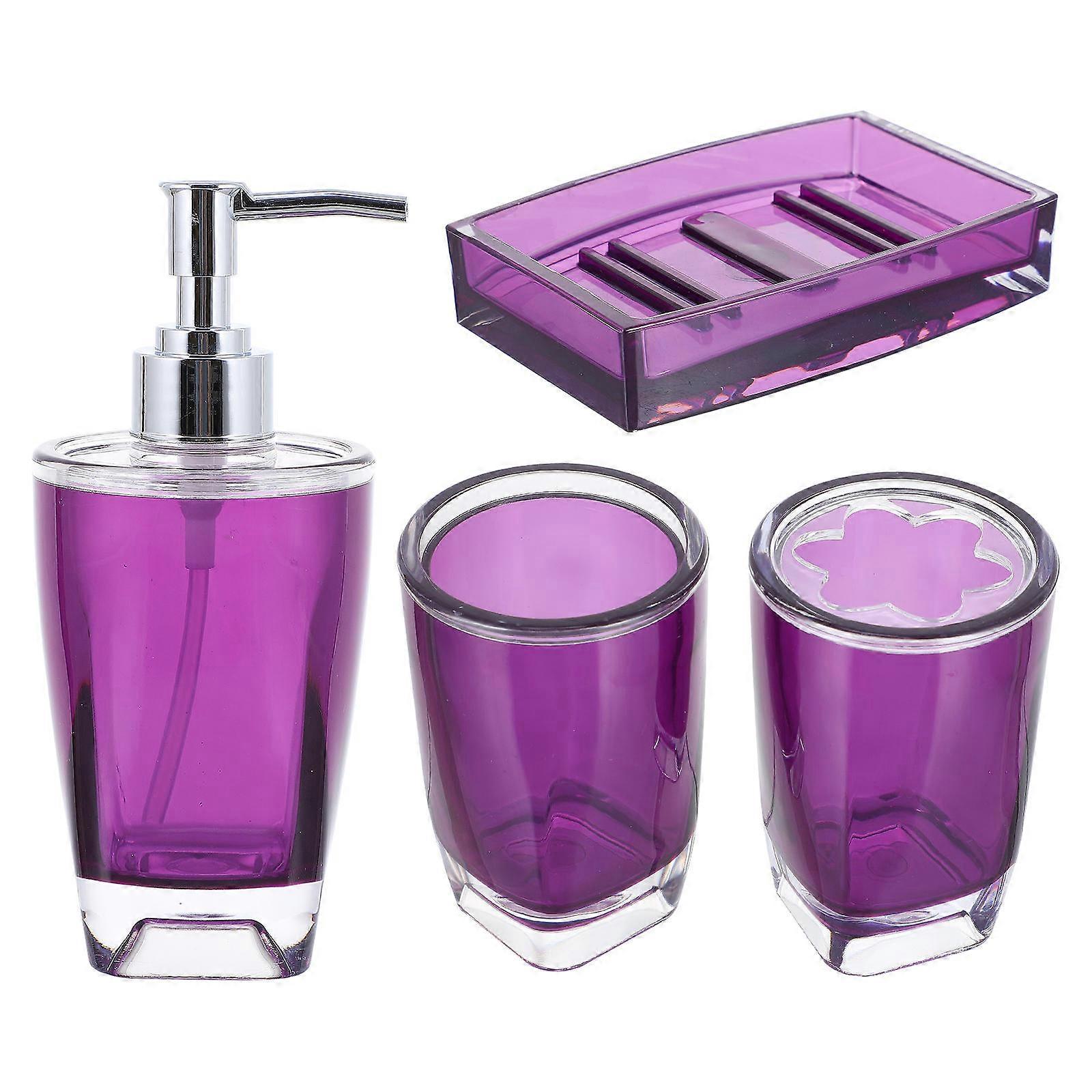 1 Set 4 Pcs Bathroom Accessory Set for Vanity Countertop