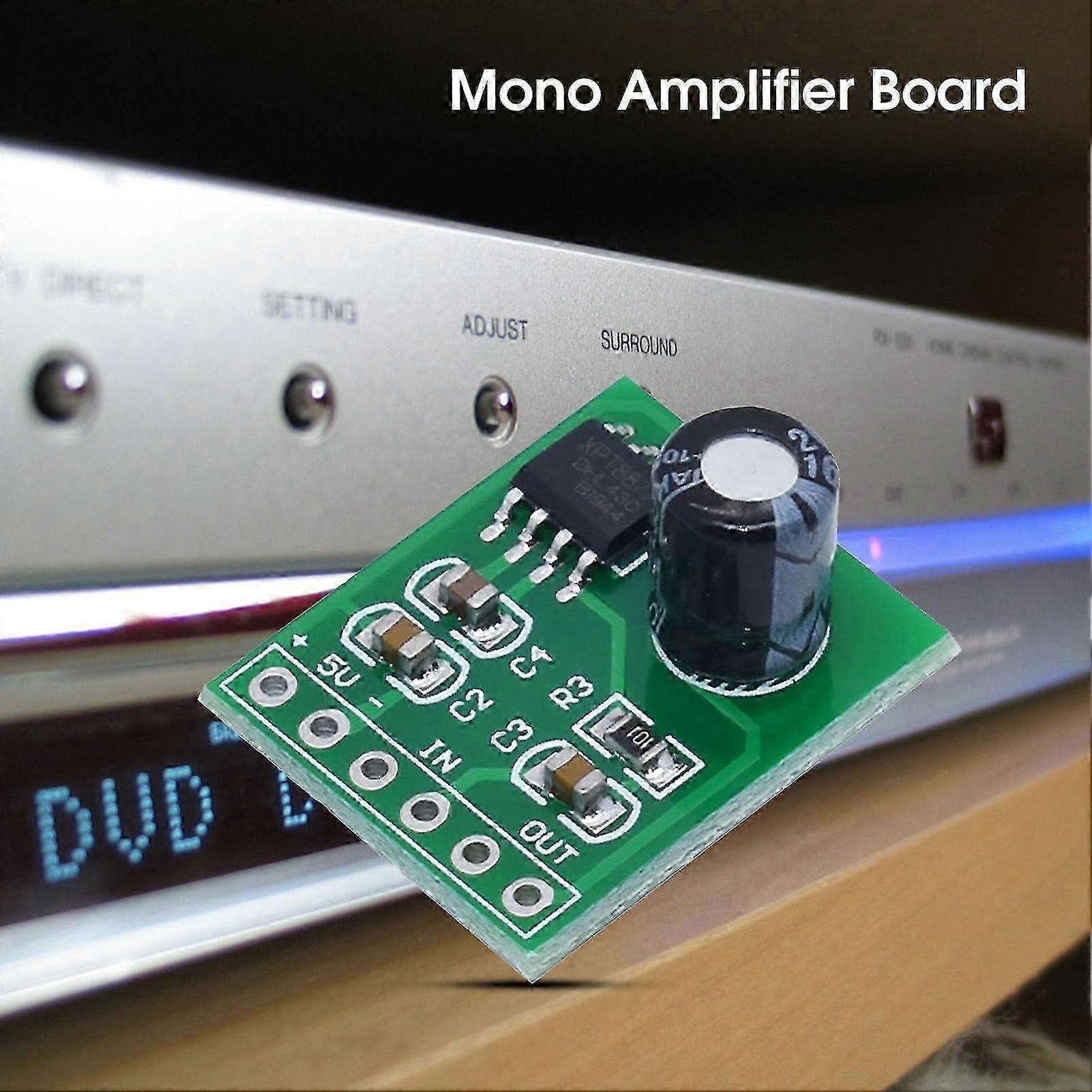 Mini 6W Power Amplifier Module with Volume Control for USB Speaker, Single Channel Mono Amplifier Board, Anti-Interference, Easy Plug and Pl