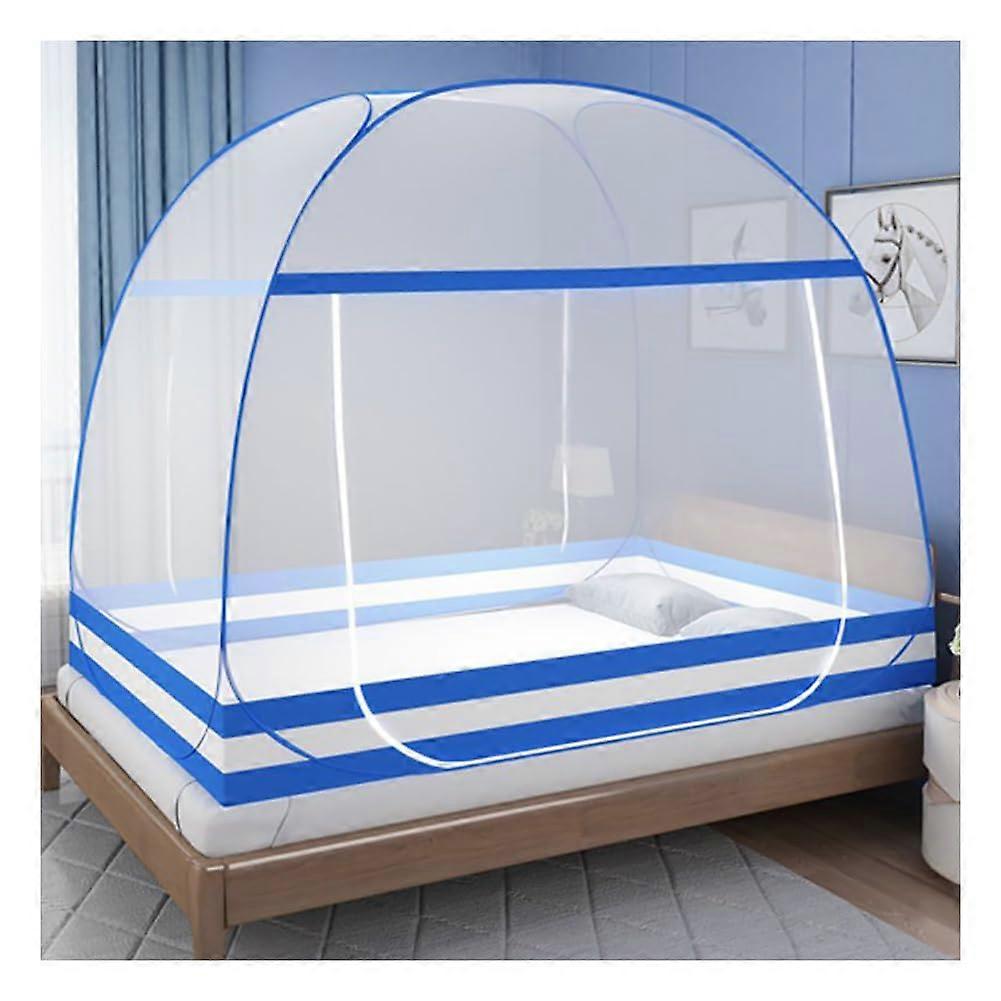 Bed Mosquito Net 120 x 192 x 145 cm, Pop-Up Travel Mosquito Net with Double Door Zipper and Bottom, Easy Installation