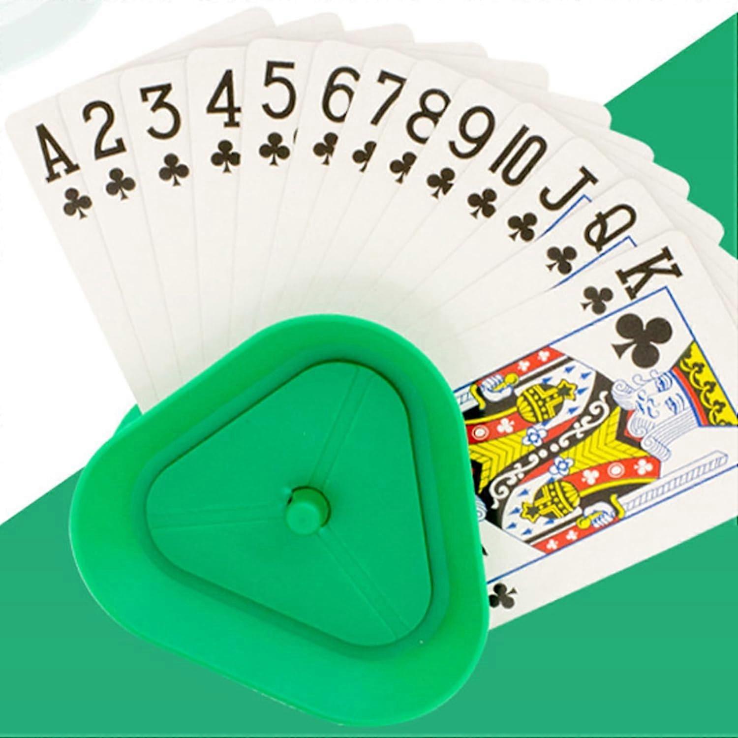 Lot De 4 Supports De Cartes Triangulaires – En PP Solide, 8,5x9x2,6 Cm, 4 Couleurs, Pour Poker, Jeux De Société Et Rangement