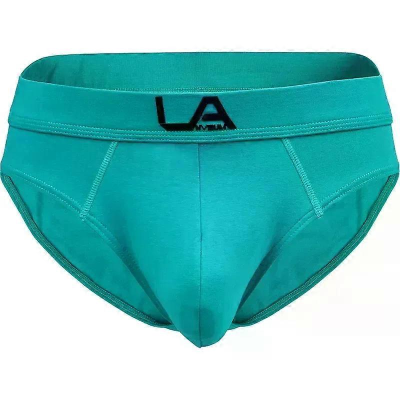 Men Sexy Brief Stretchy Cotton Breath Comfy Sports Panties Youth Mid-Rise U Convex Pouch Underpant Sweat Absorp Hip Lift Mankini