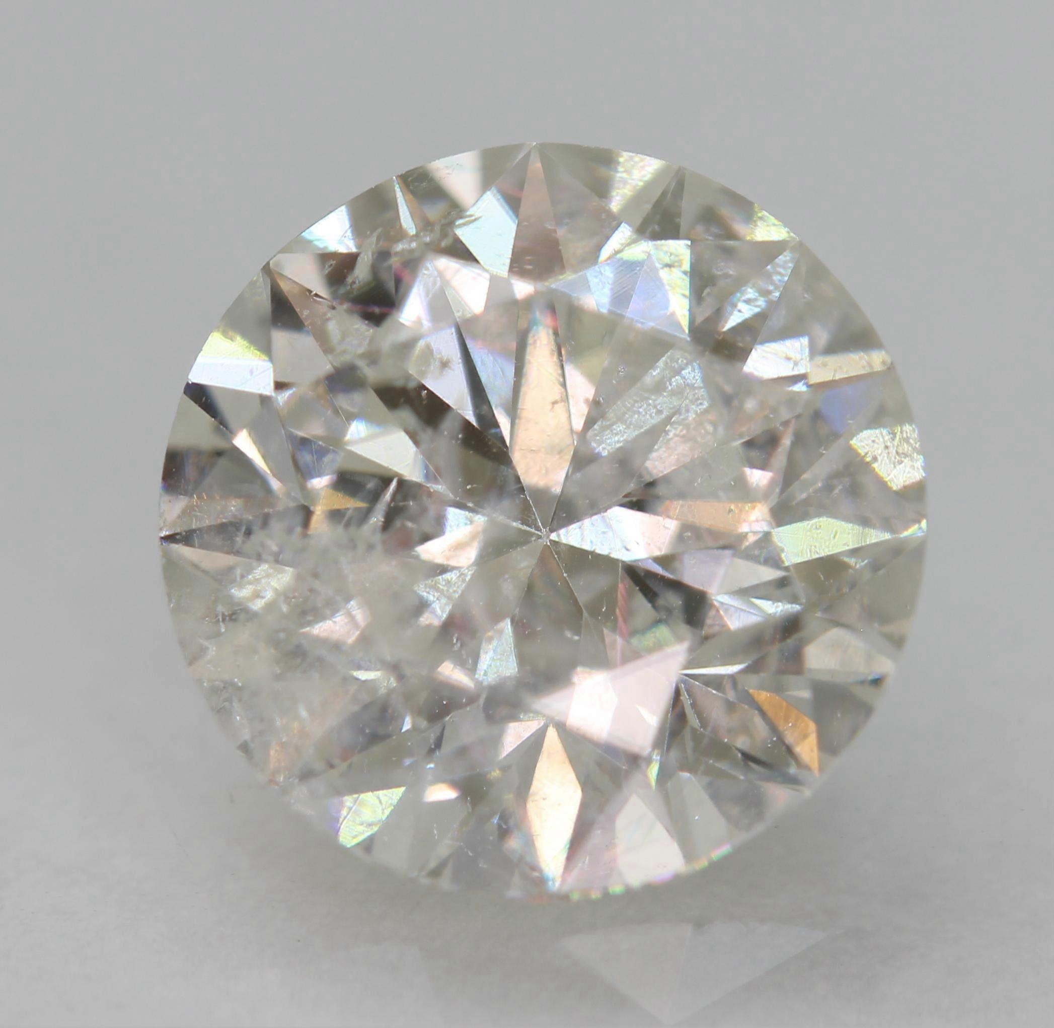 Certified 1.76 Carat G SI1 Round Brilliant Natural Enhanced Loose Diamond 7.61mm