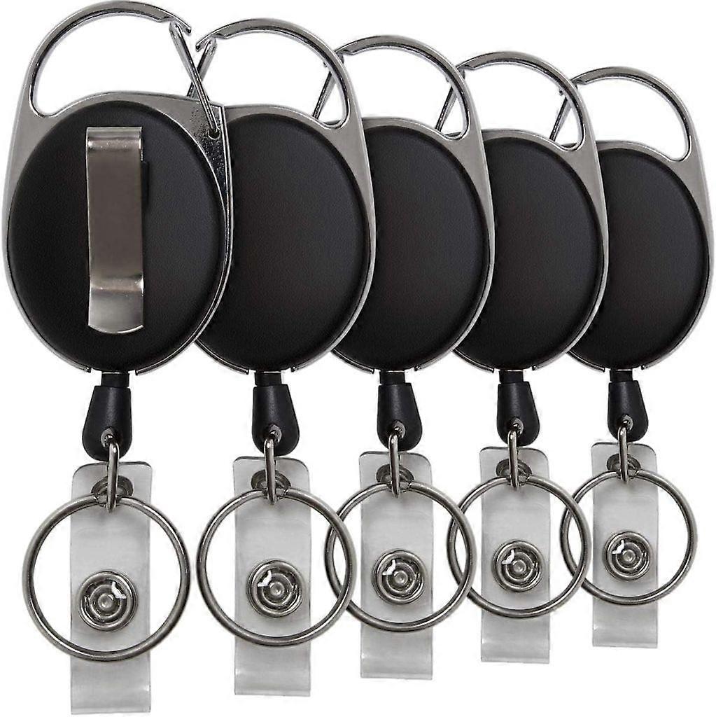 5-Piece Retractable ID Card Key Roll Holder
