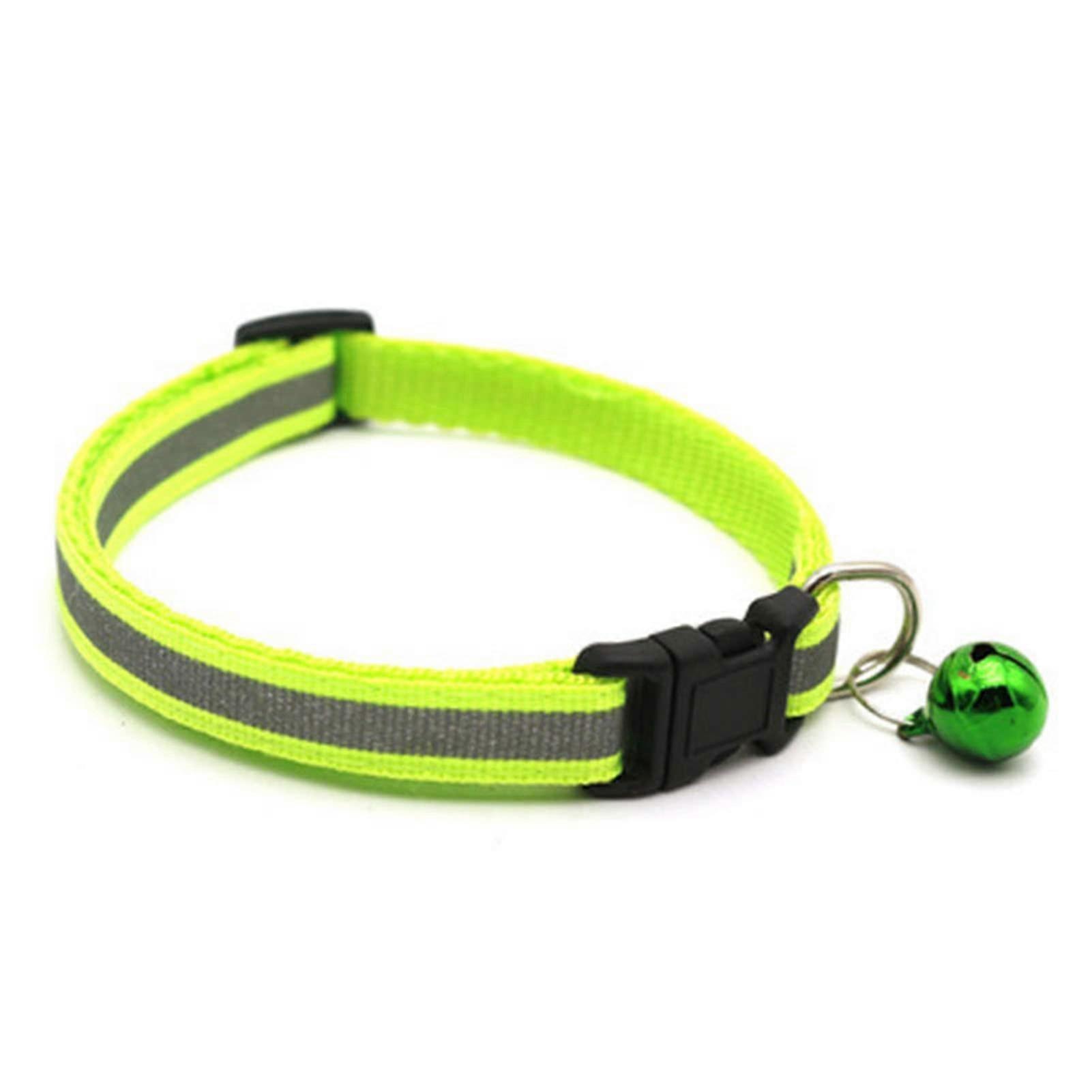 Katsband, 12pcs Reflective Cat Collar Comfortable Kitten Collar with Bell Small Pets Color Random