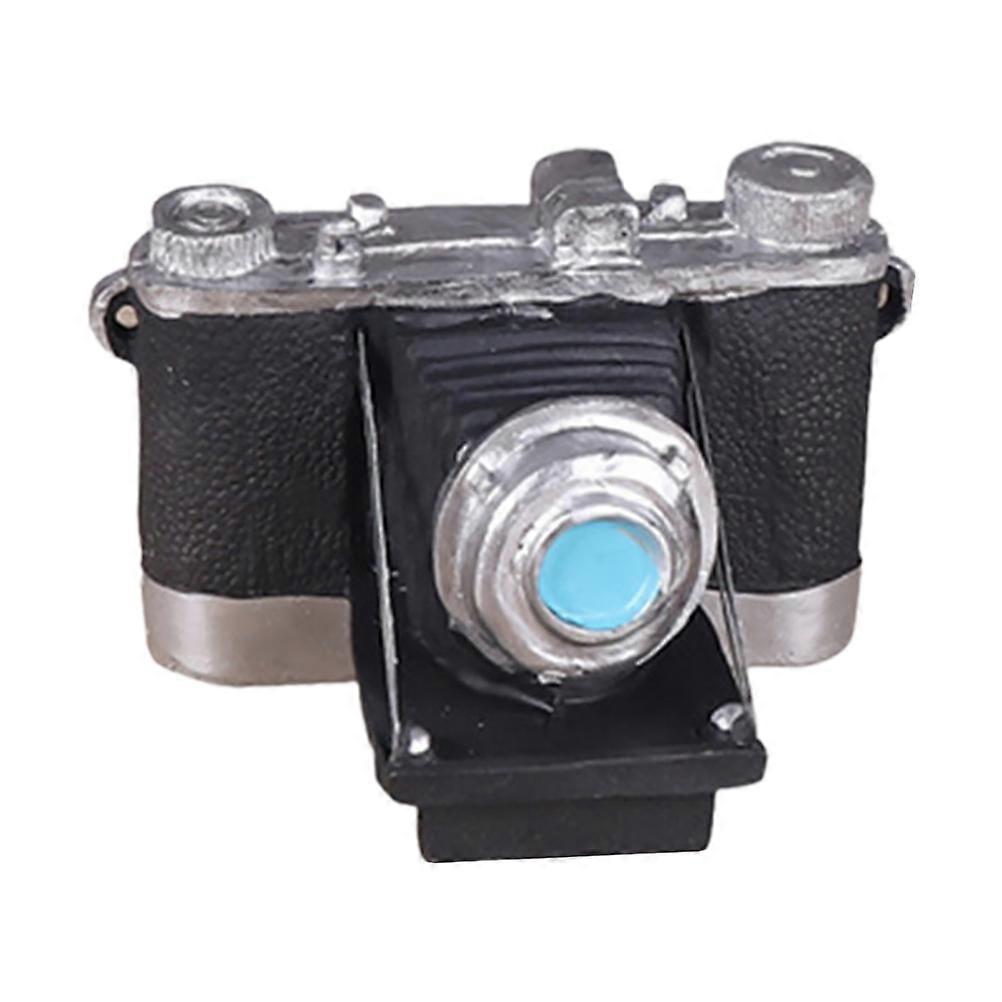Creative Camera Model Vintage Camera Prop Home Decor Photo Prop Resin Material 4.9×3.5×2.8in Black Ornament 1Set