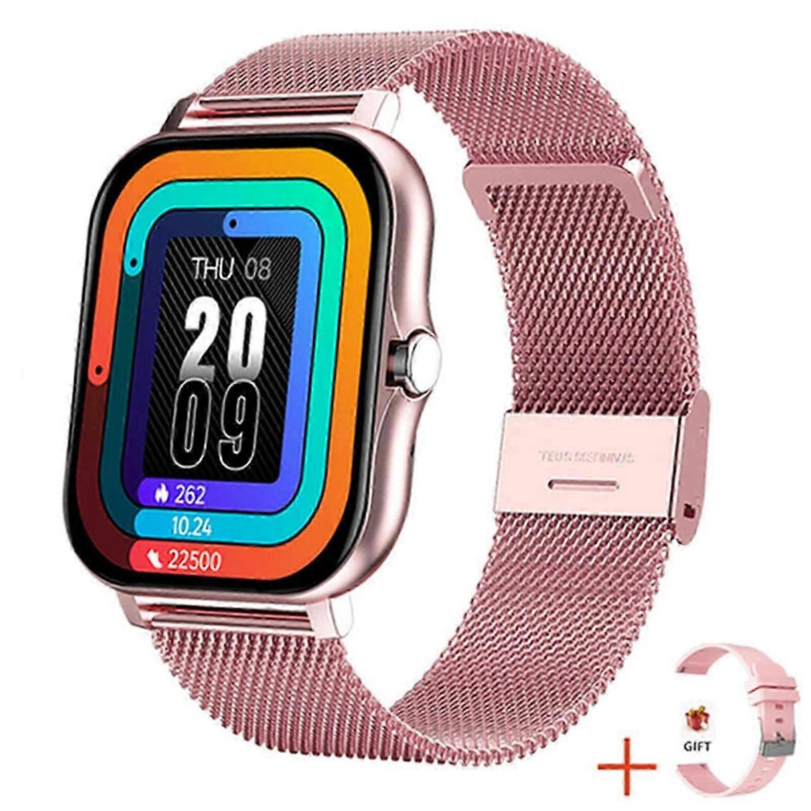 Smart Watch, 1.85' Smartwatch with AI Voice Control, Blood Pressure/SpO2/Heart Rate Monitor, Fitness Tracker Watch with 2 Straps