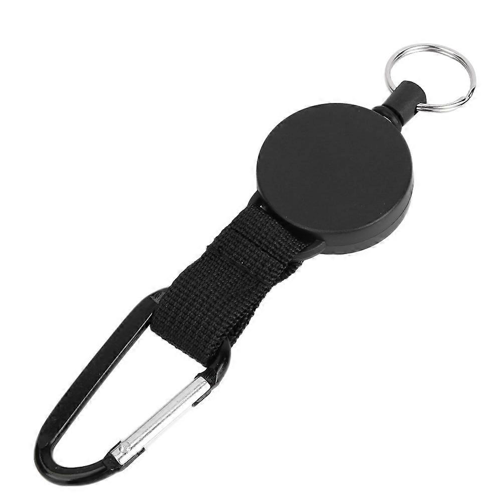 Outdoor Plastic High Elastic Telescopic Key Ring Keychains with Steel Wire