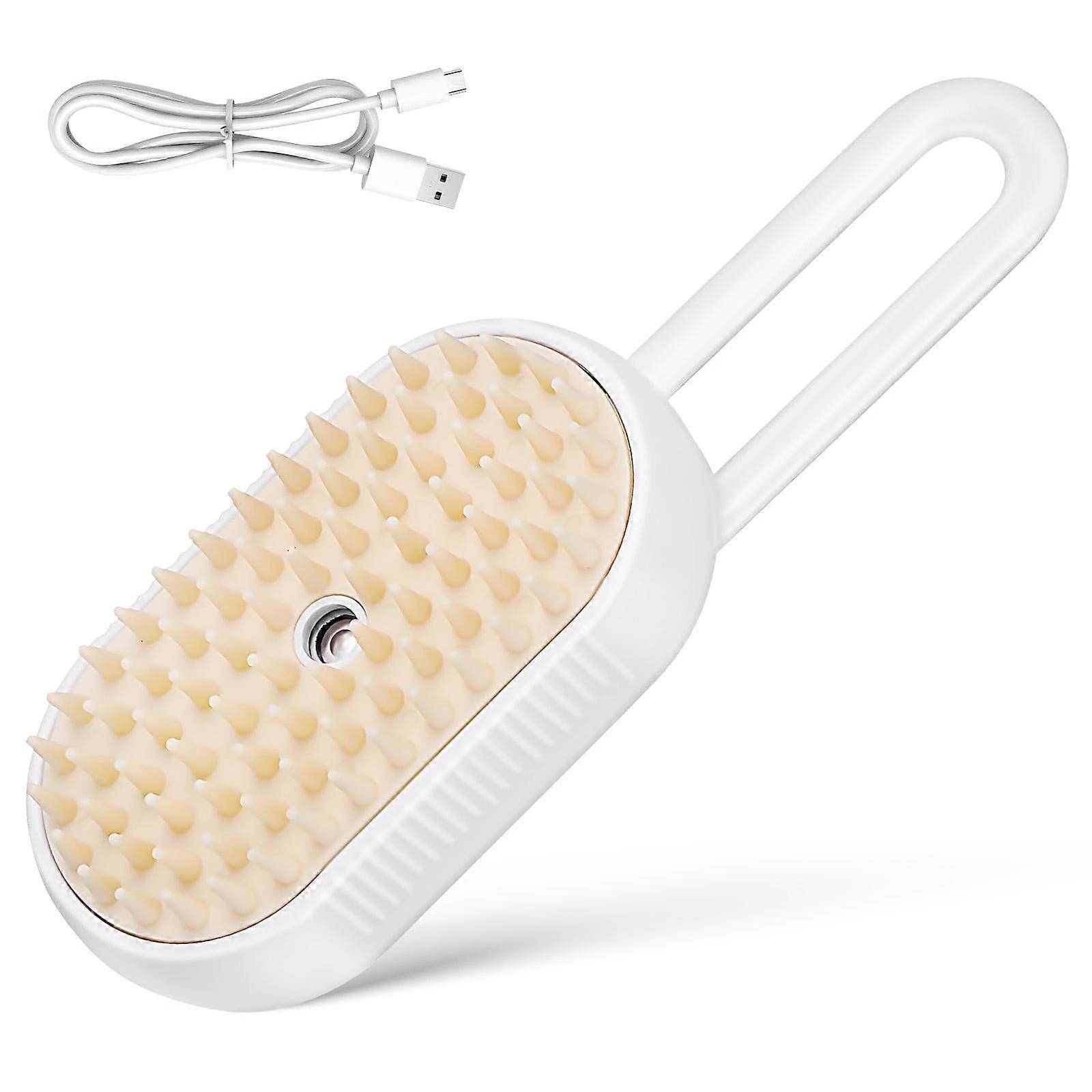 Cat Hairbrush Pet Brush For Daily Grooming And Bathing Shedding Control PP Material Rectangular Handle 1Pack