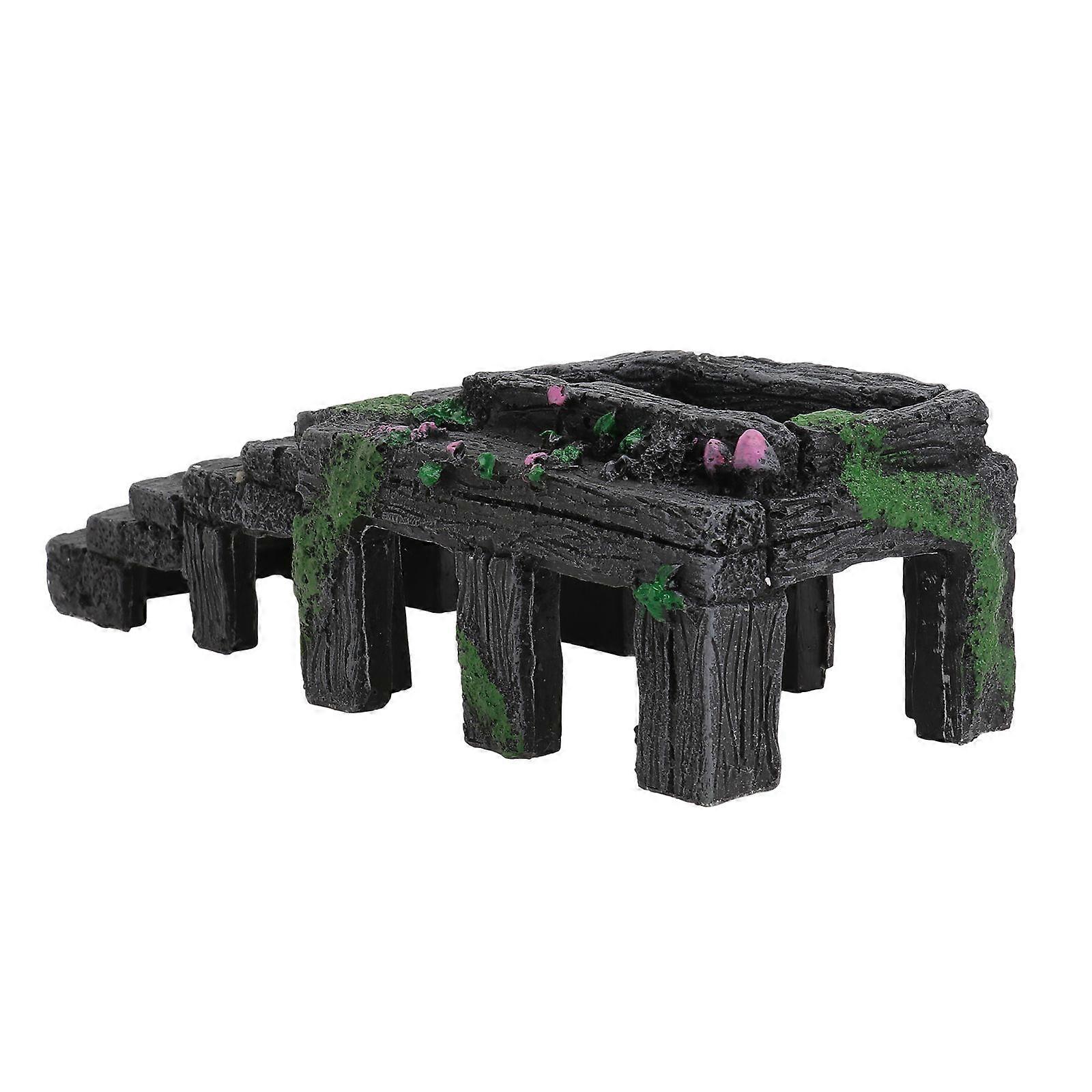 Aquarium Accessories Turtle Tank Basking Platforms Resin Ornaments Home Living Environment 18.00x7.00x5.50cm 1Pack