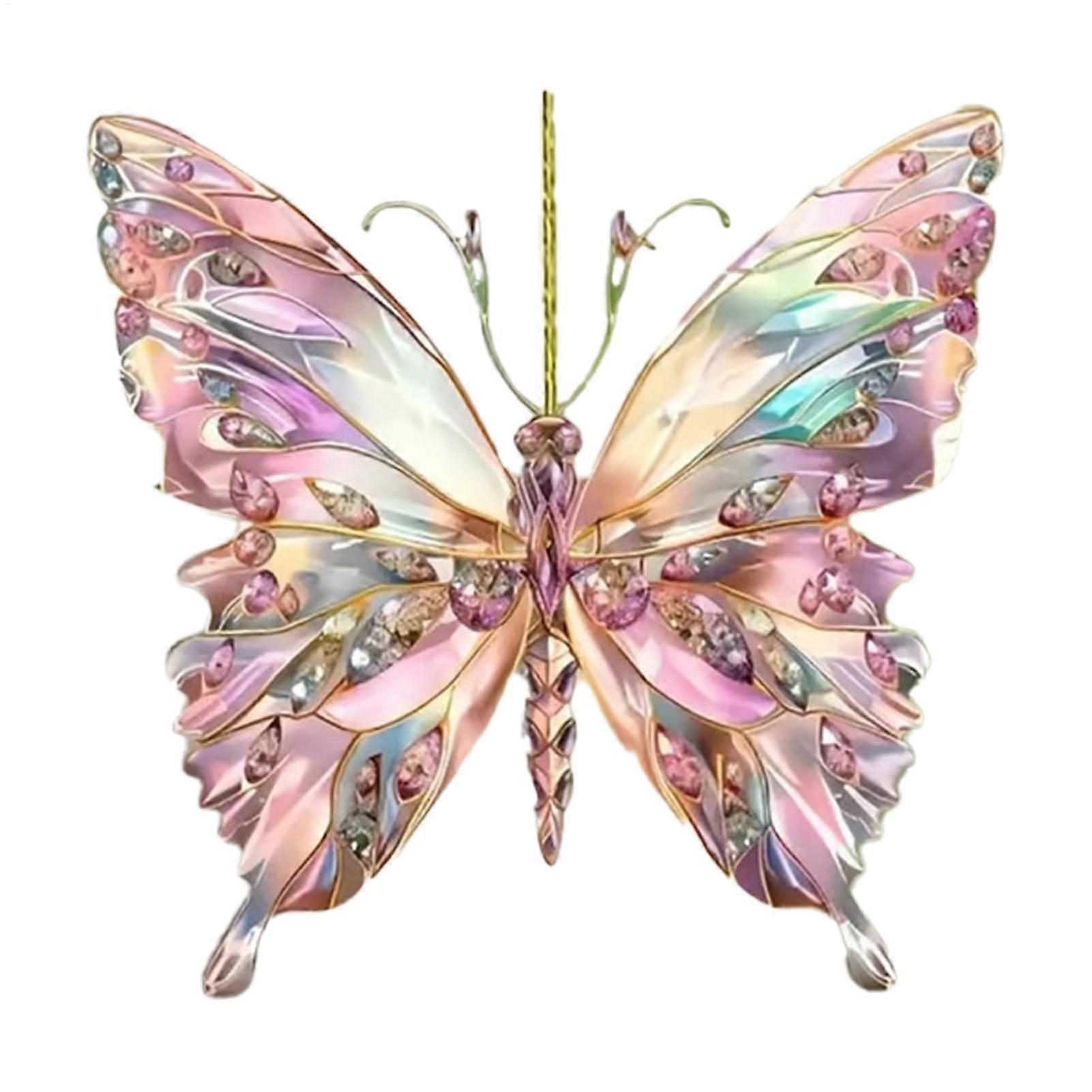 Butterfly Sun Catcher, Butterfly Ornaments for Trees Crystal Animal Ornament