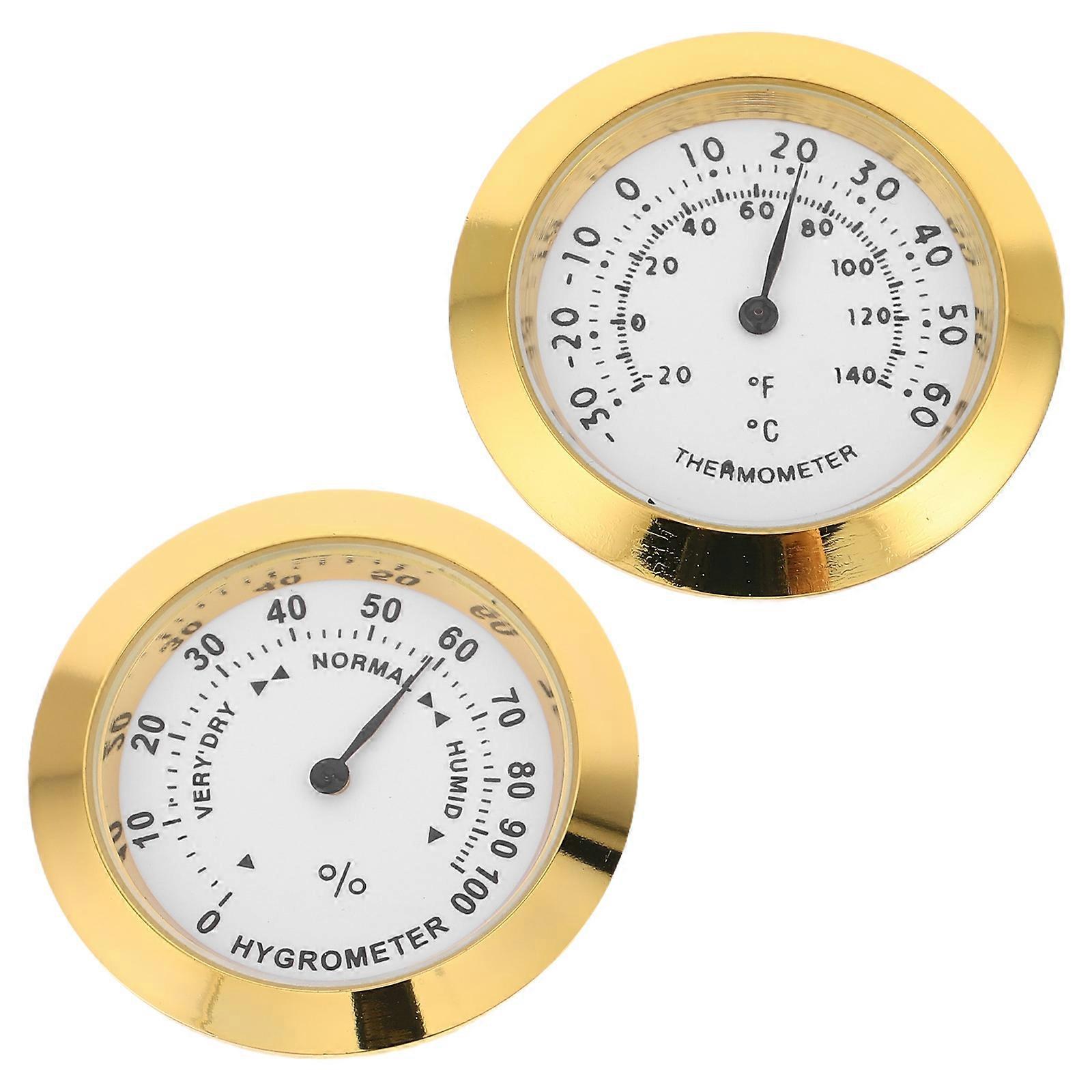 Indoor Humidity Gauge And Quartz Movement For Home Office Nursery Temperature Display 2Pcs