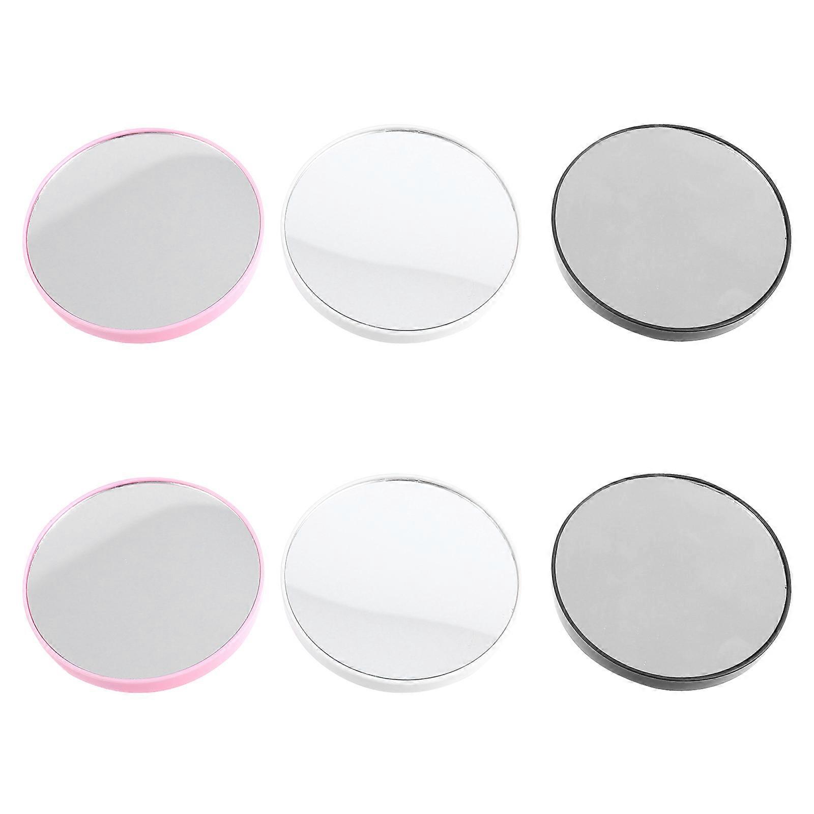 6pcs Magnifying Pocket Mirror with Suction Cups – Compact Makeup Mirror for Women, Any Occasion