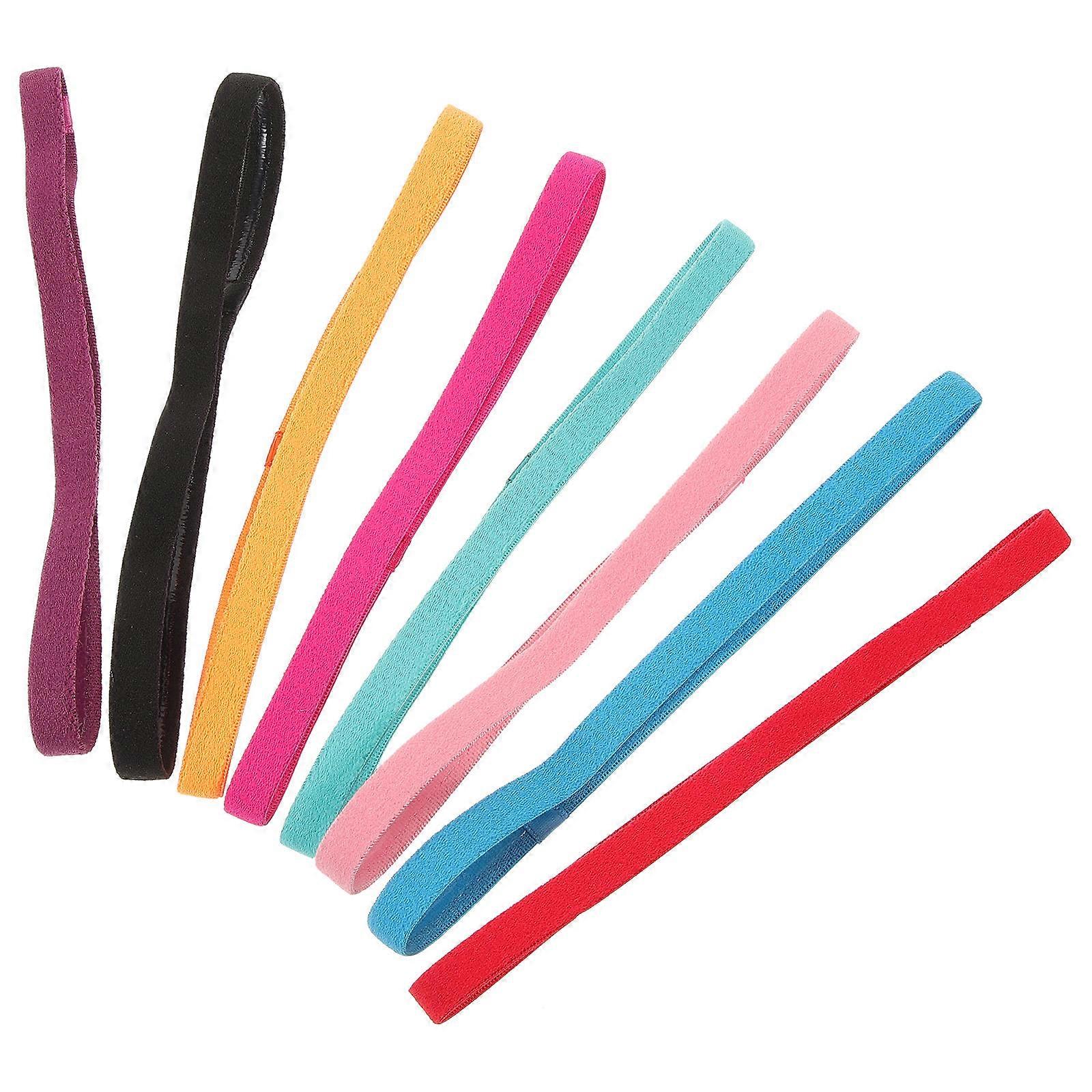 Spor Saç Bantları Ayarlanabilir Kaymaz Fix Saç Erkekler ve Kadınlar için 8 Adet