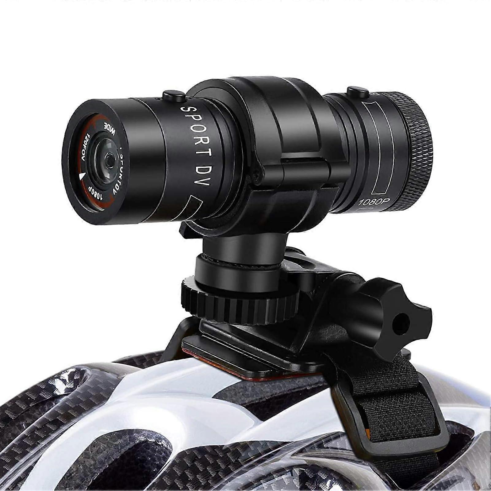 1080P Bicycle Camera, 120-Degree Wide Angle, IP66 Waterproof, Built-in Battery, 32GB TF Card, Helmet Mount