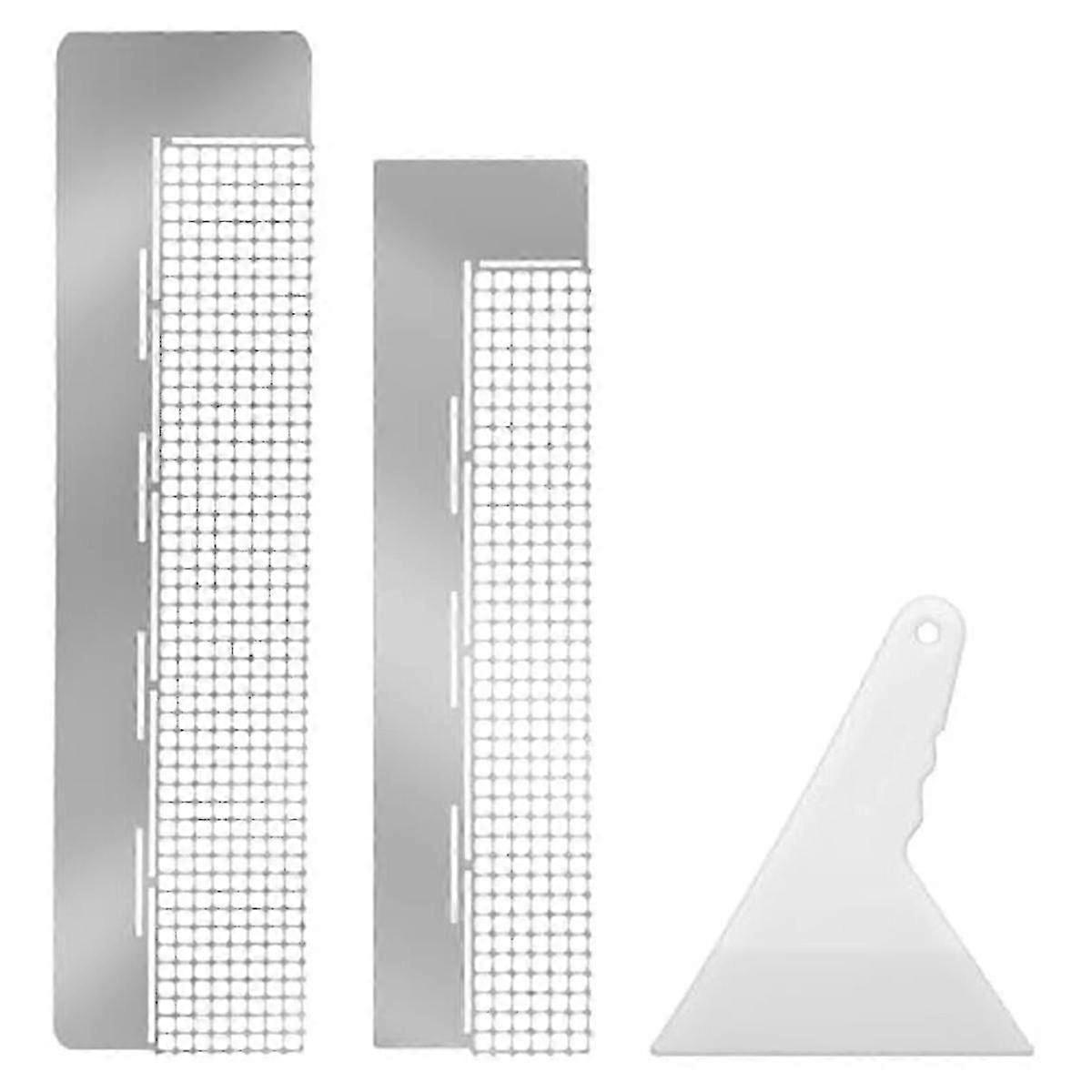 3Pcs Diamond Draw Ruler Set - Mesh Ruler with Grid Accessories for DIY Projects & 240/400 Blank Grids for Precision Crafting