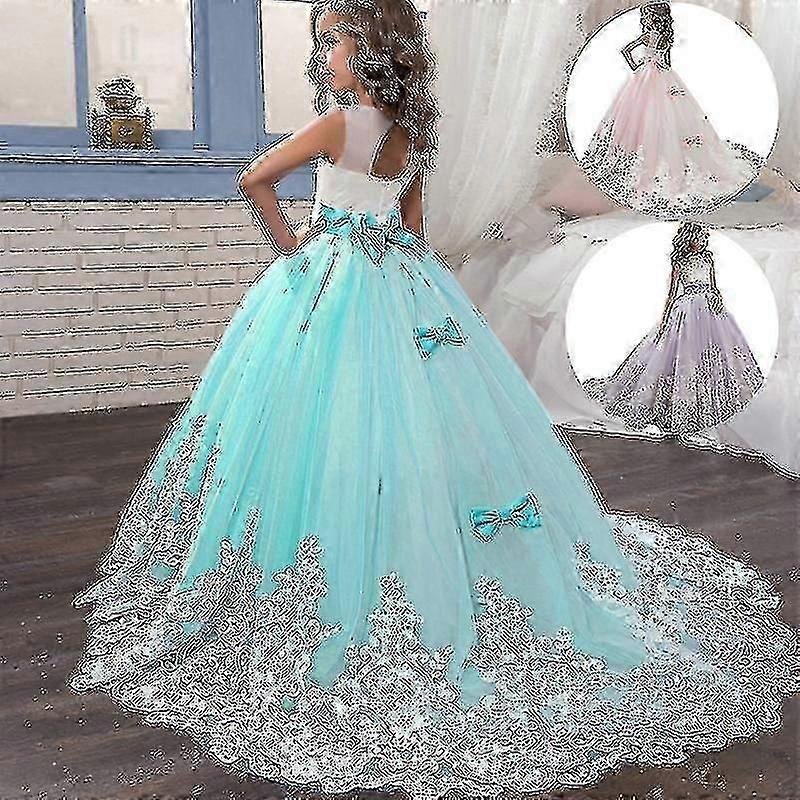 Galajurk Kinderen Baljurk Kind Gala Jurk Blauwe Meisjes Jurk