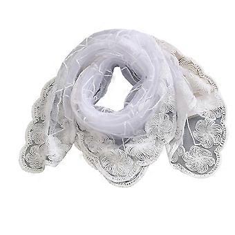 Multifunctioneel bloempatroon pure bandana sjaal modieuze headwrap hoofd accessoire met borduurwerk stiksels voor dagelijks gebruik Bourgondië