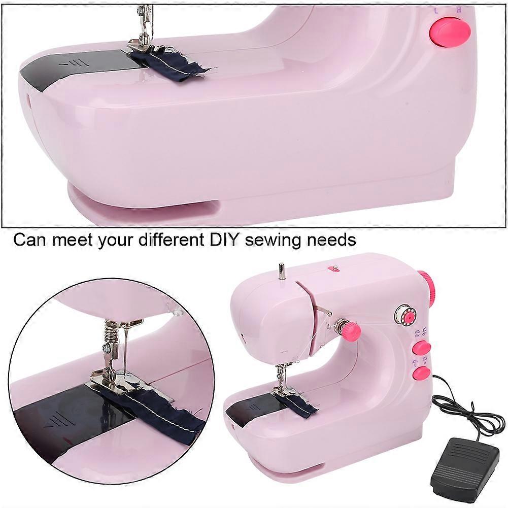 Portable Table Sewing Machine Overlock Multifunctional Embroidery Tool 100‑240VEU Plug