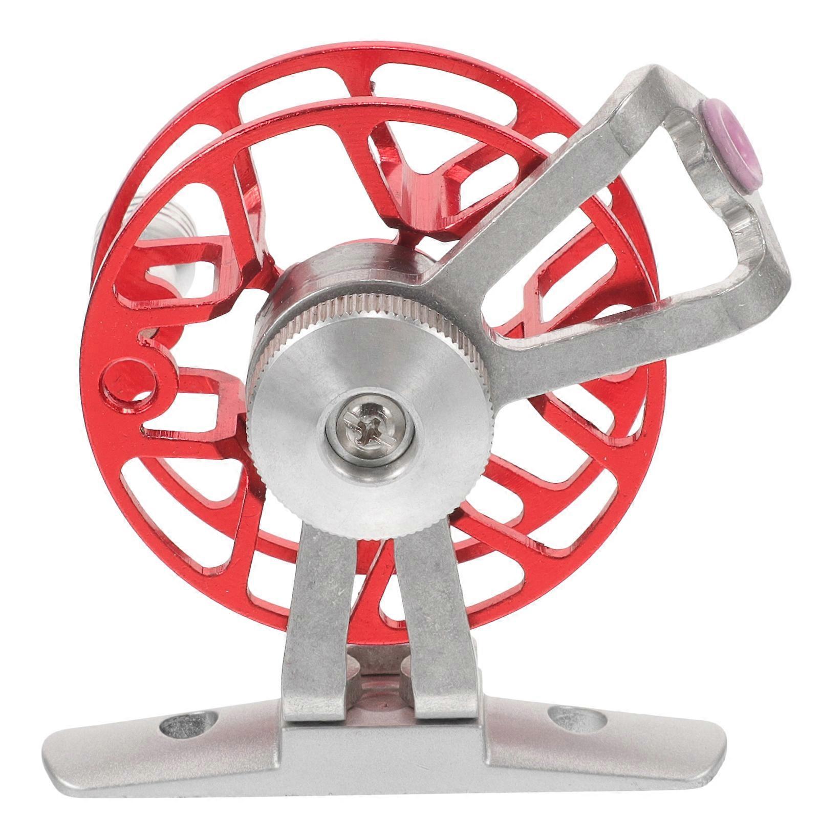 Red Aluminum Alloy Fly Fishing Reel with Large Line Capacity for Smooth Operation and Comfortable Touch