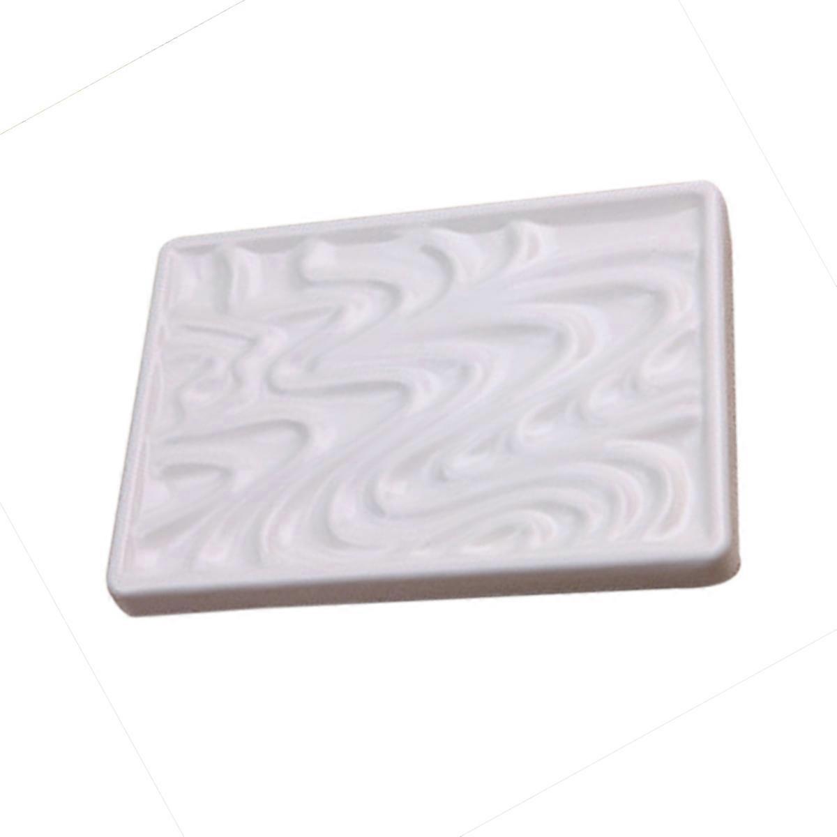Ceramic Palette Wave Design Color Plate for Painting Use