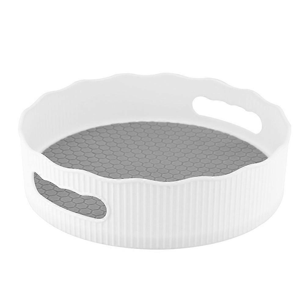 Table Storage Box Multi-Function Seasoning Container Kitchen Countertop Organizer White 29.20X10.00X7.70cm Anti-Skid 1Pc