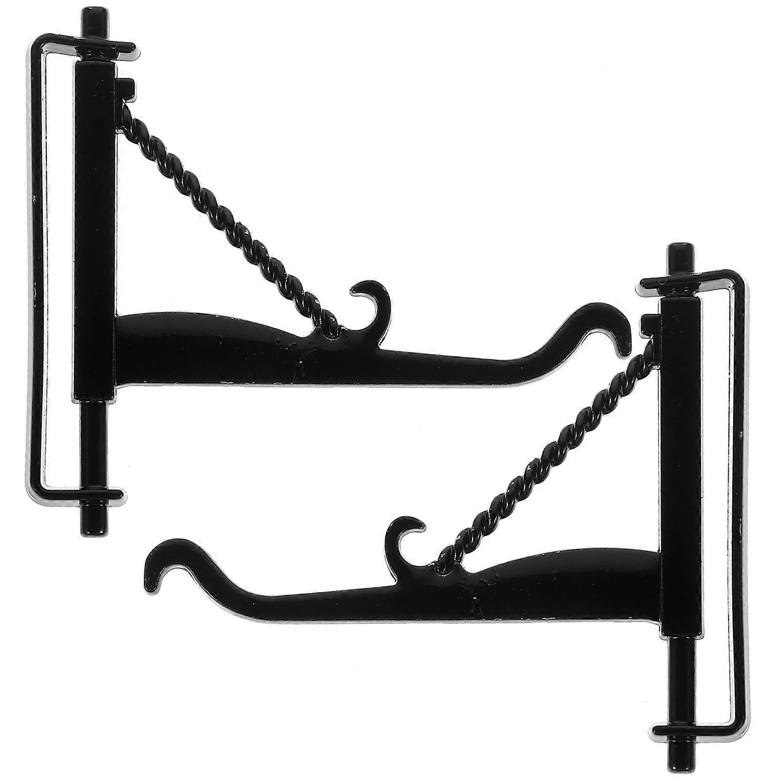 Black Miniature Macrame Plant Hanger for Decoration with Solid Alloy Structure and Festive Effects 2 Pcs