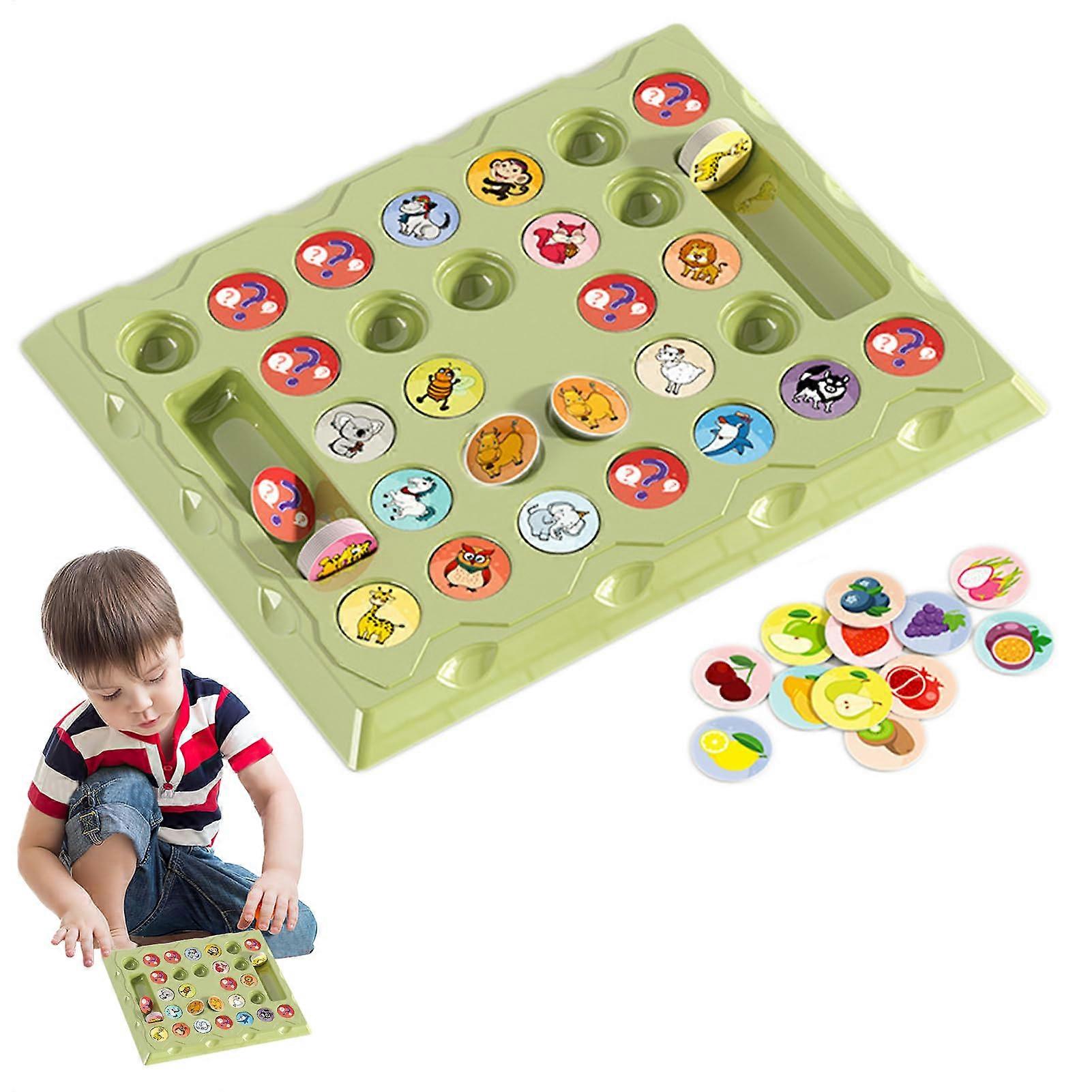 Children's Play Game, Matching Game for Kids, TwoPlayer Learning Flip and Match Board Game, Logic Thinking Toy for Family, Friends, Girls, Boys