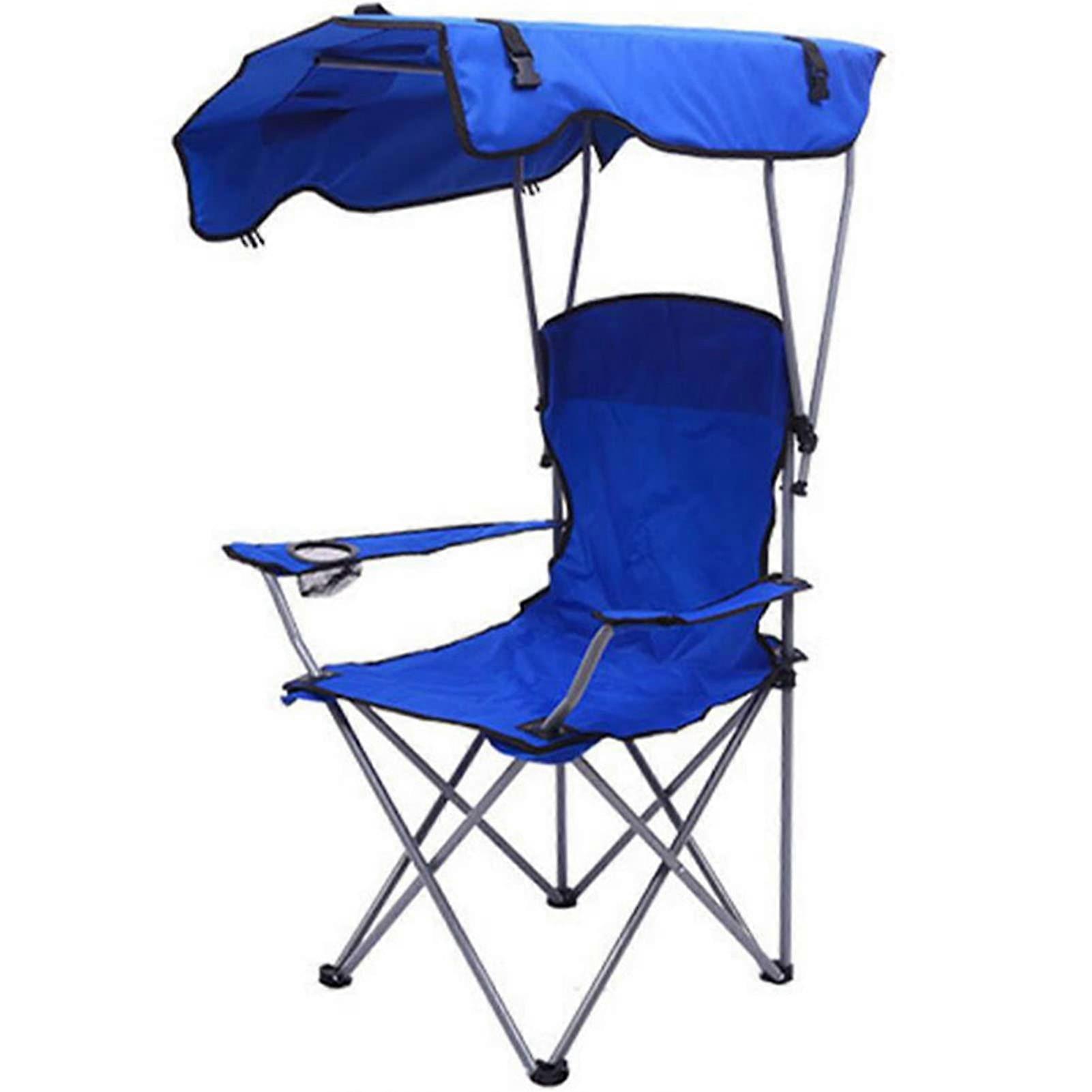 Folding chair for outdoor use, camping, durable, breathable, with mesh backrest, armrests, drink holder